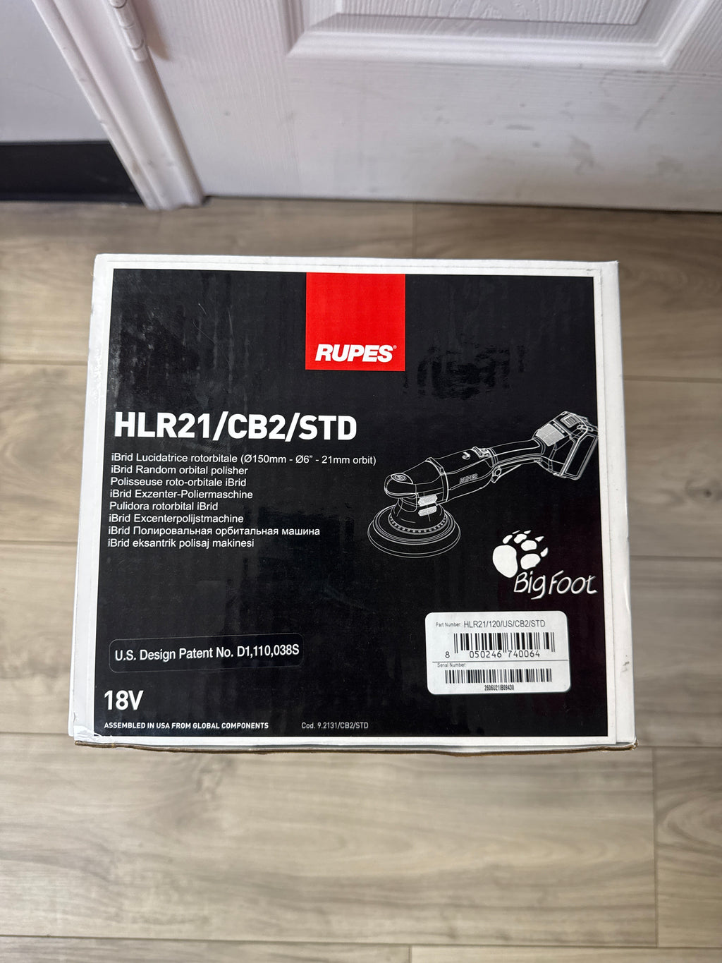 Rupes BigFoot iBrid HLR21 Cordless Polisher Buffer 18V Open Box New - Open Box