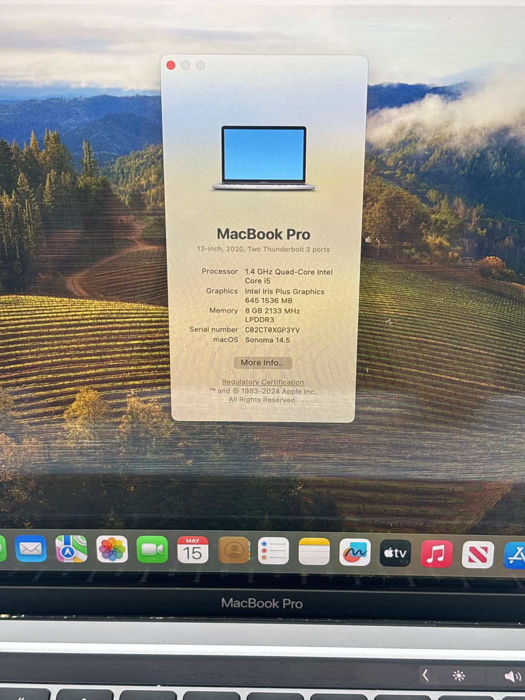 Apple MacBook Pro 13.3" A2289 2020 i5 8GB RAM 256GB SSD