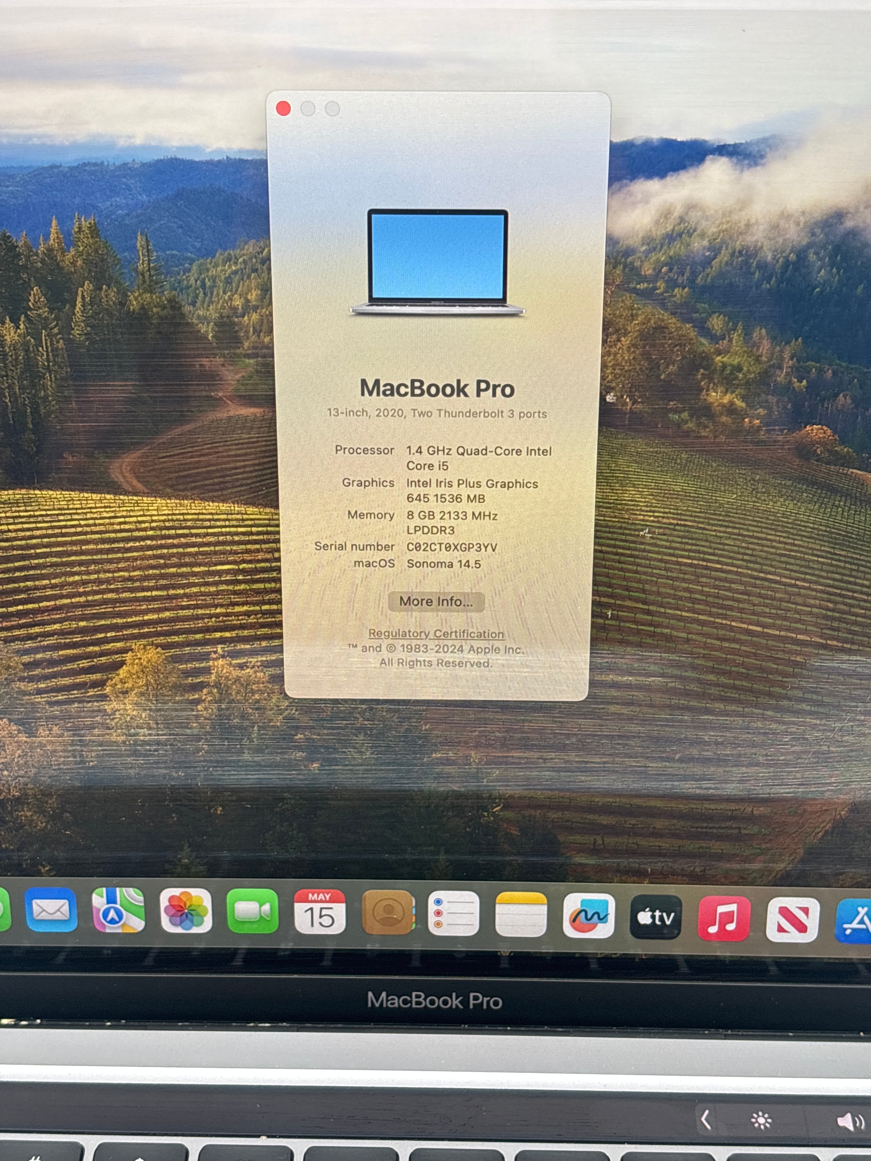 Apple MacBook Pro 13.3" A2289 2020 i5 8GB RAM 256GB SSD