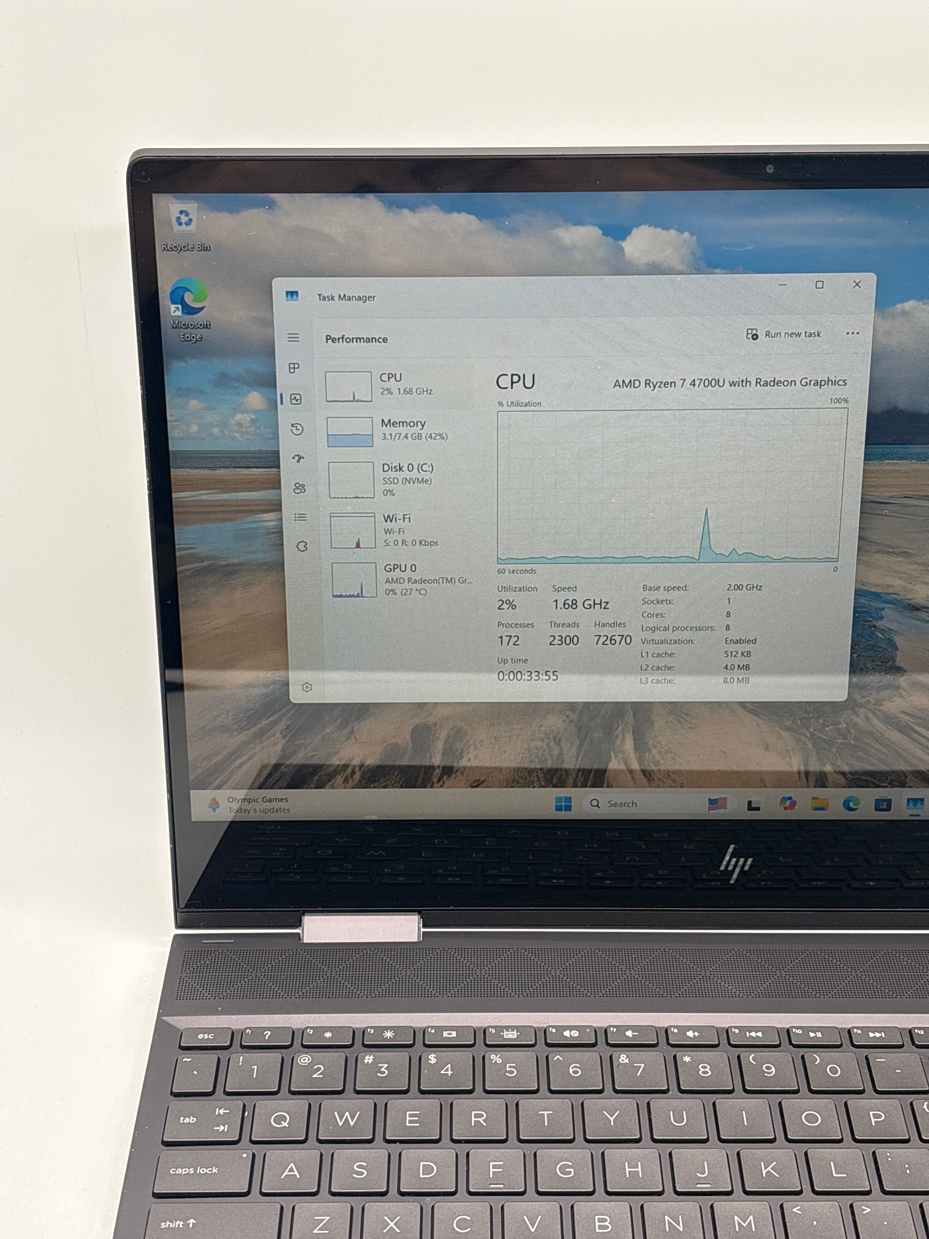 HP ENVY x360 15-ds1083cl AMD Ryzen 7 4700U 8GB RAM 512GB SSD