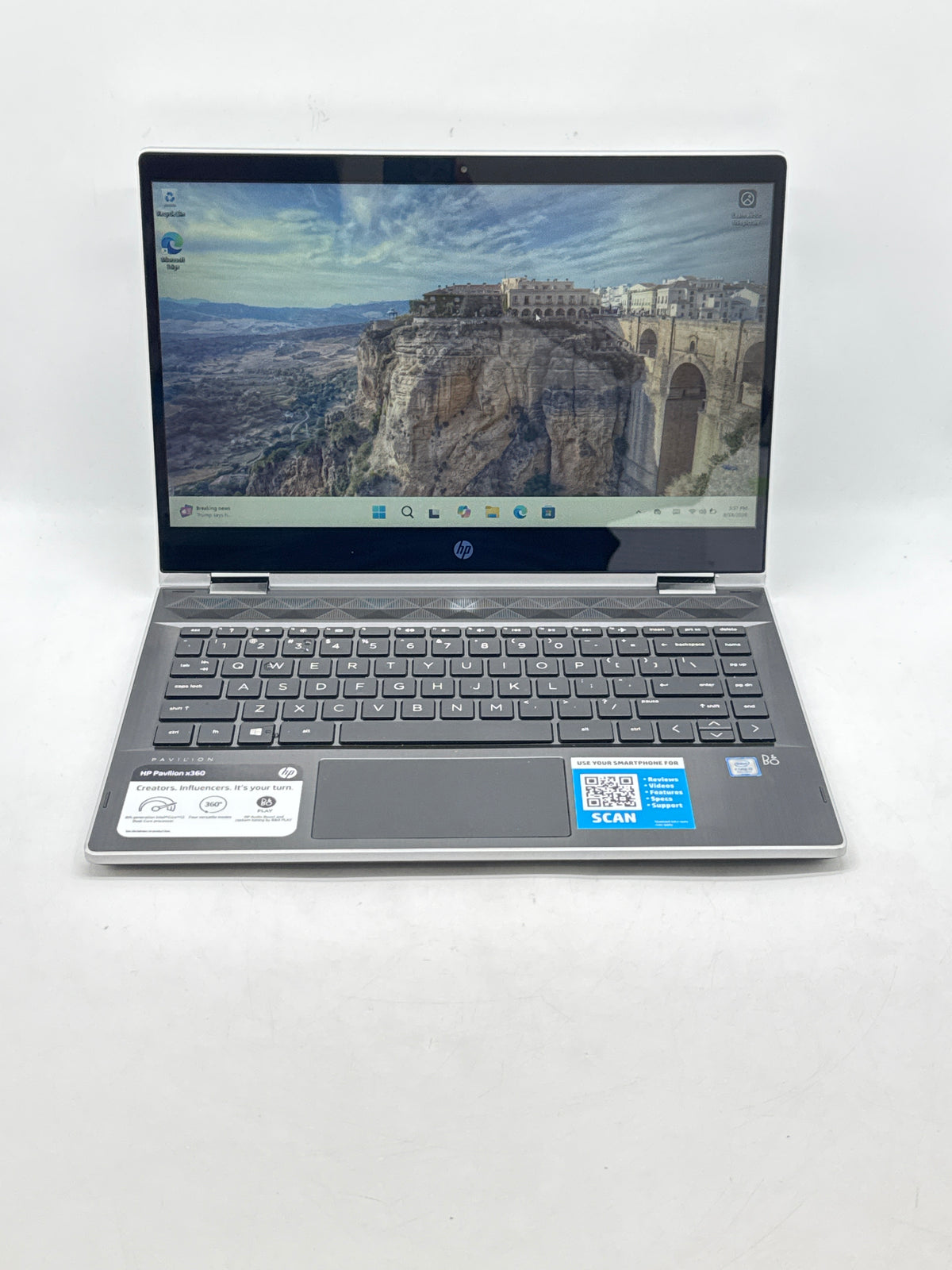 HP Pavilion x360 14-mcd0001x 14" Core i3 8130U 8GB RAM 500GB HDD Silver - Used
