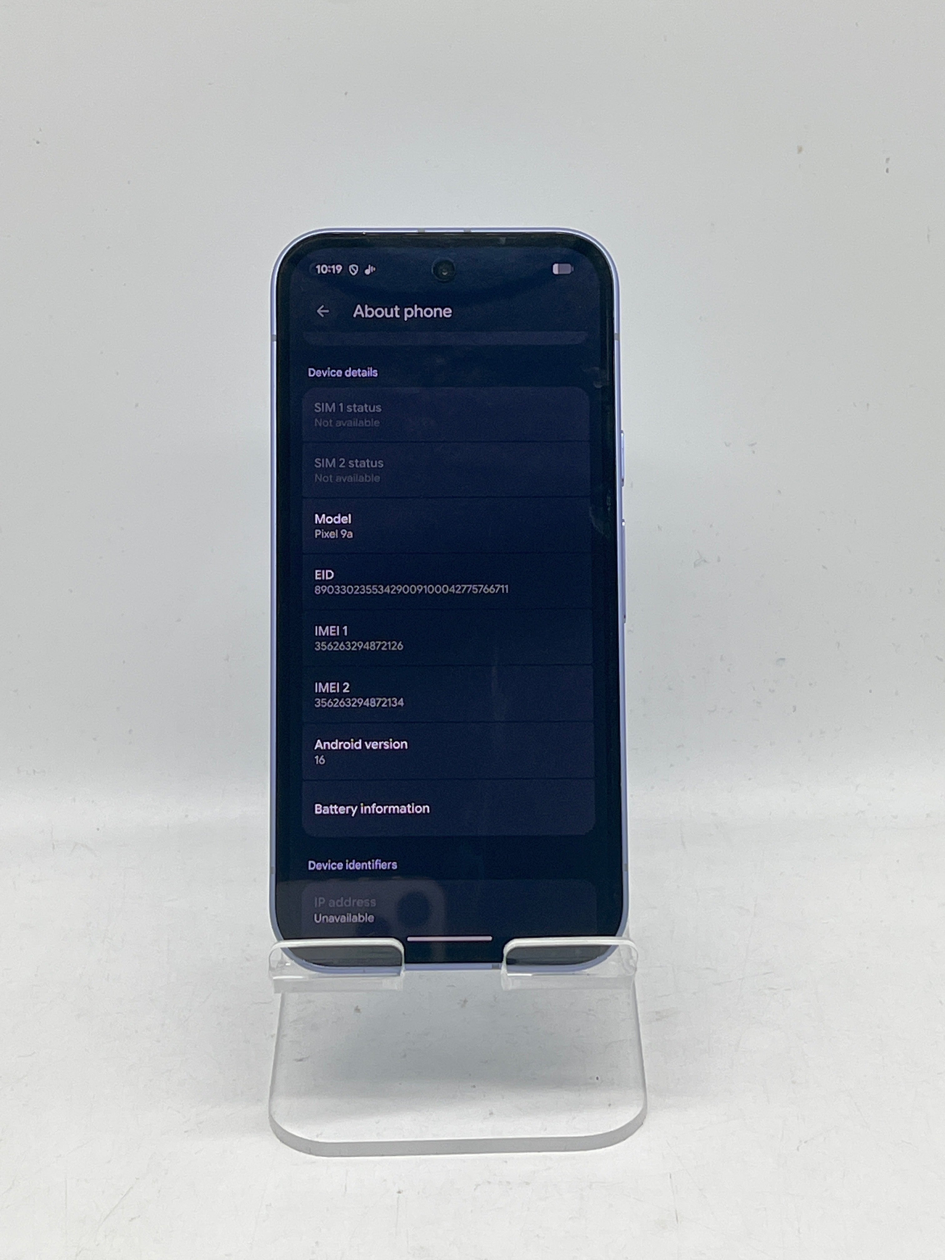 T-Mobile Google Pixel 9A 128GB GA09573-US Iris - Used