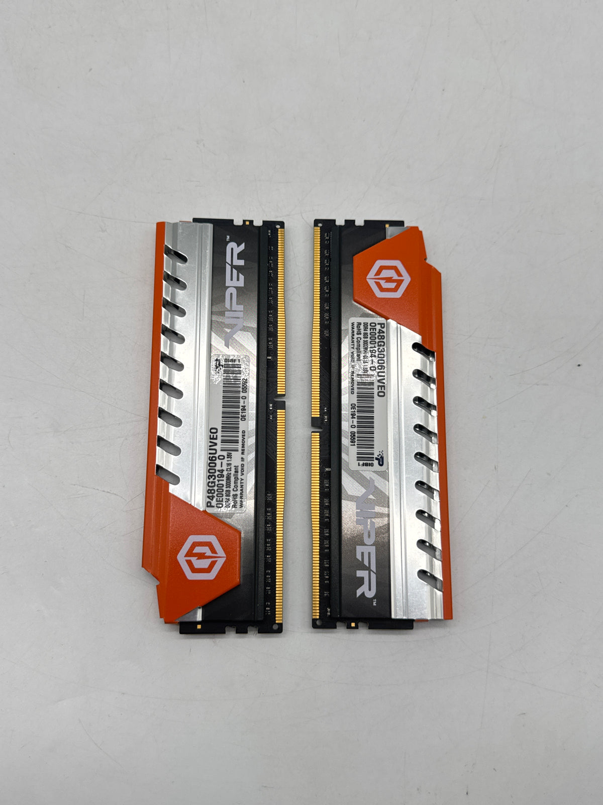 Patriot Viper P48G3006UVEO 16GB (2x8GB) DDR4 3000MHz Desktop RAM - Used