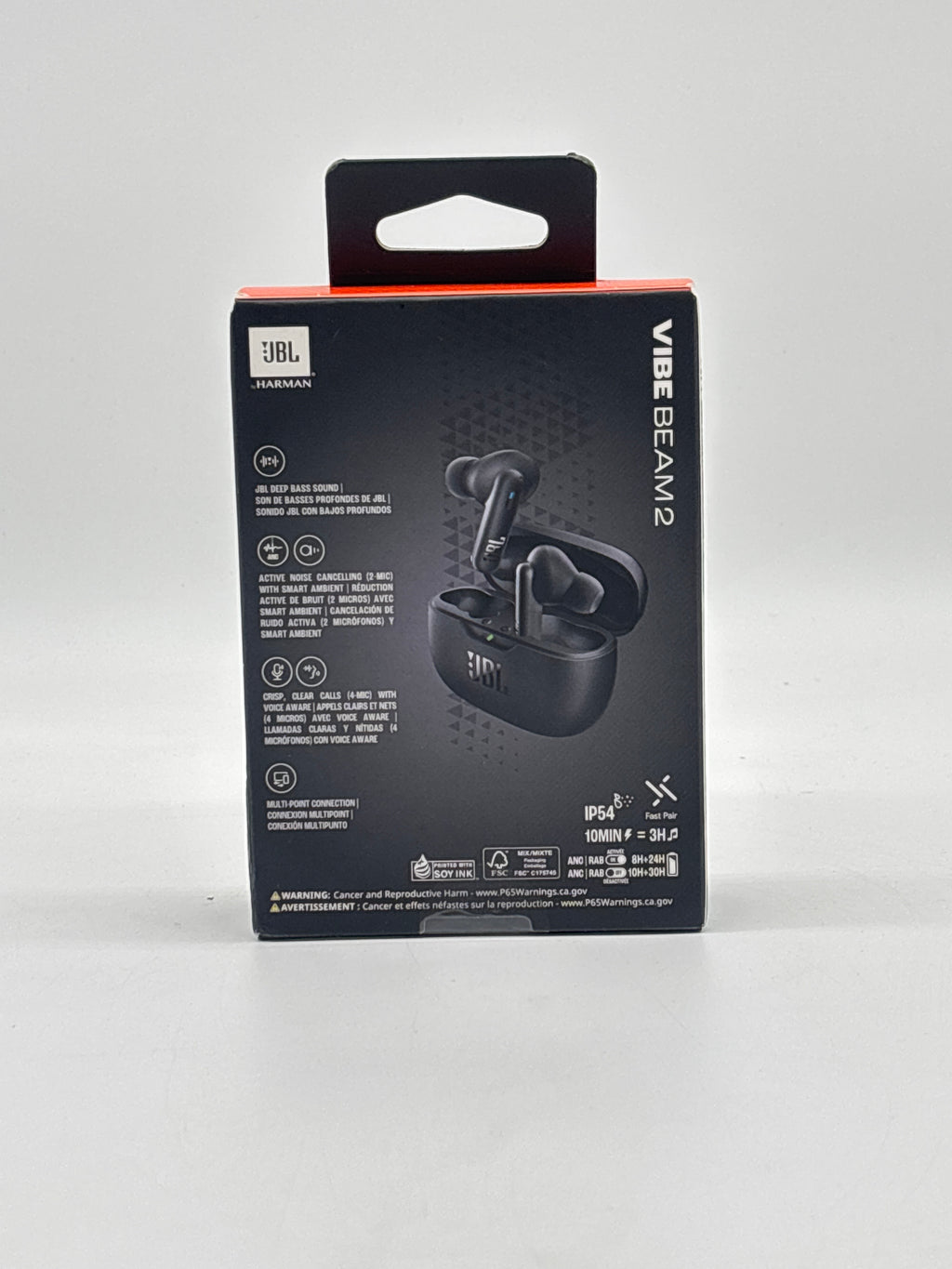 JBL Vibe Beam 2 Black Wireless Earbuds - New In Box