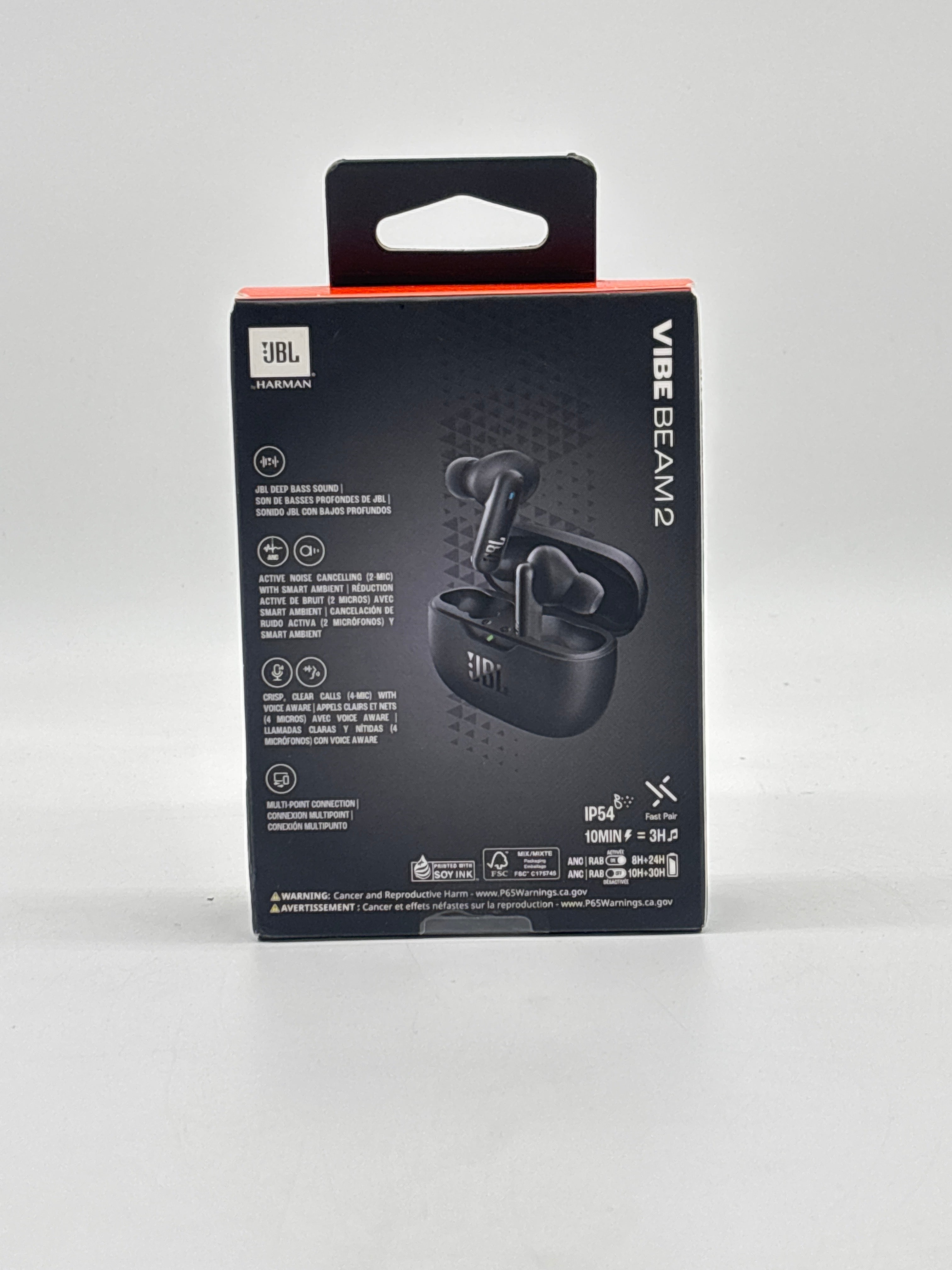 JBL Vibe Beam 2 Black Wireless Earbuds - New In Box