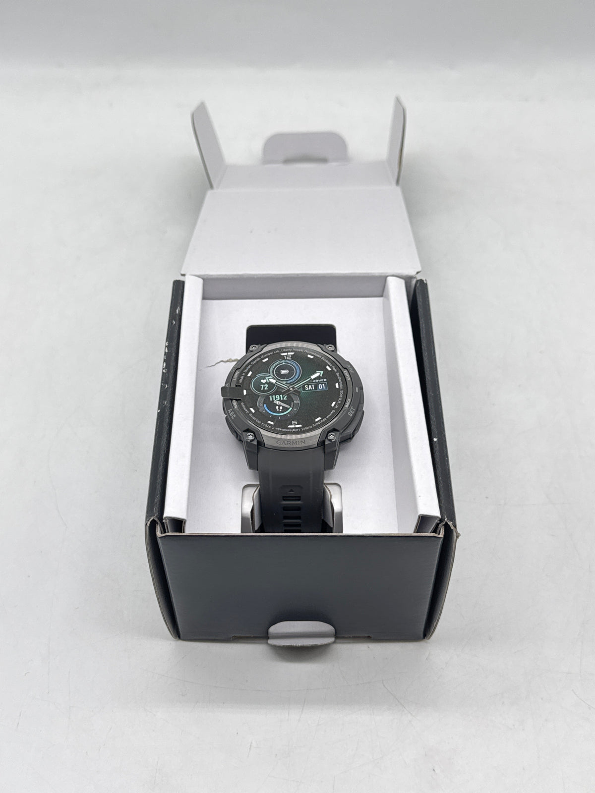 Garmin Instinct Crossover AMOLED Tactical GPS Smartwatch 47mm Black - Open Box