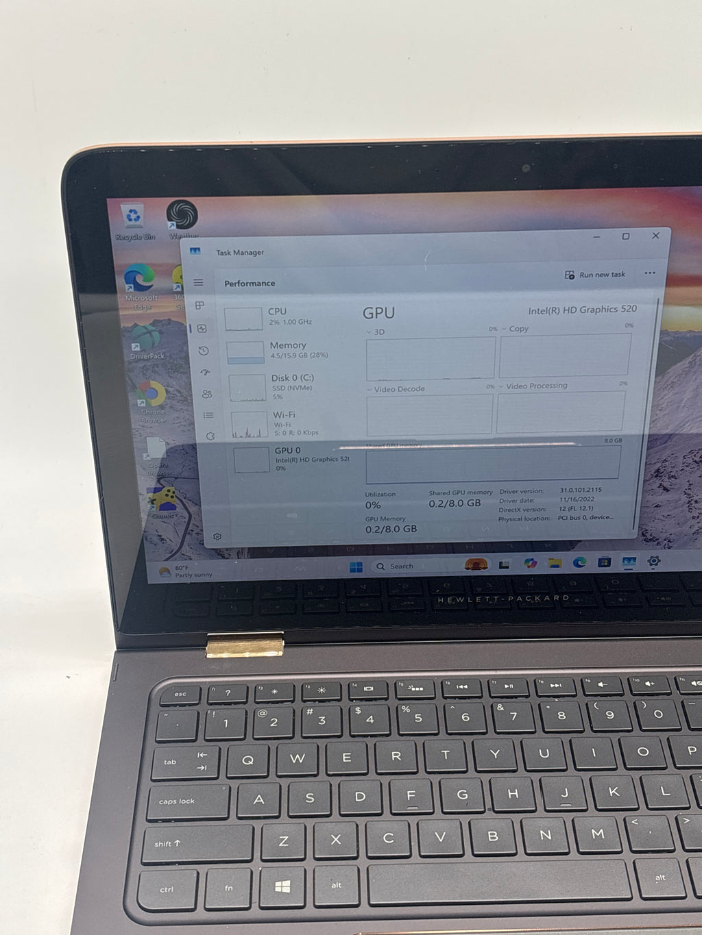 HP Spectre 13-4116dx i-6500U 16GB RAM 512GB SSD - Used (Read DESC)