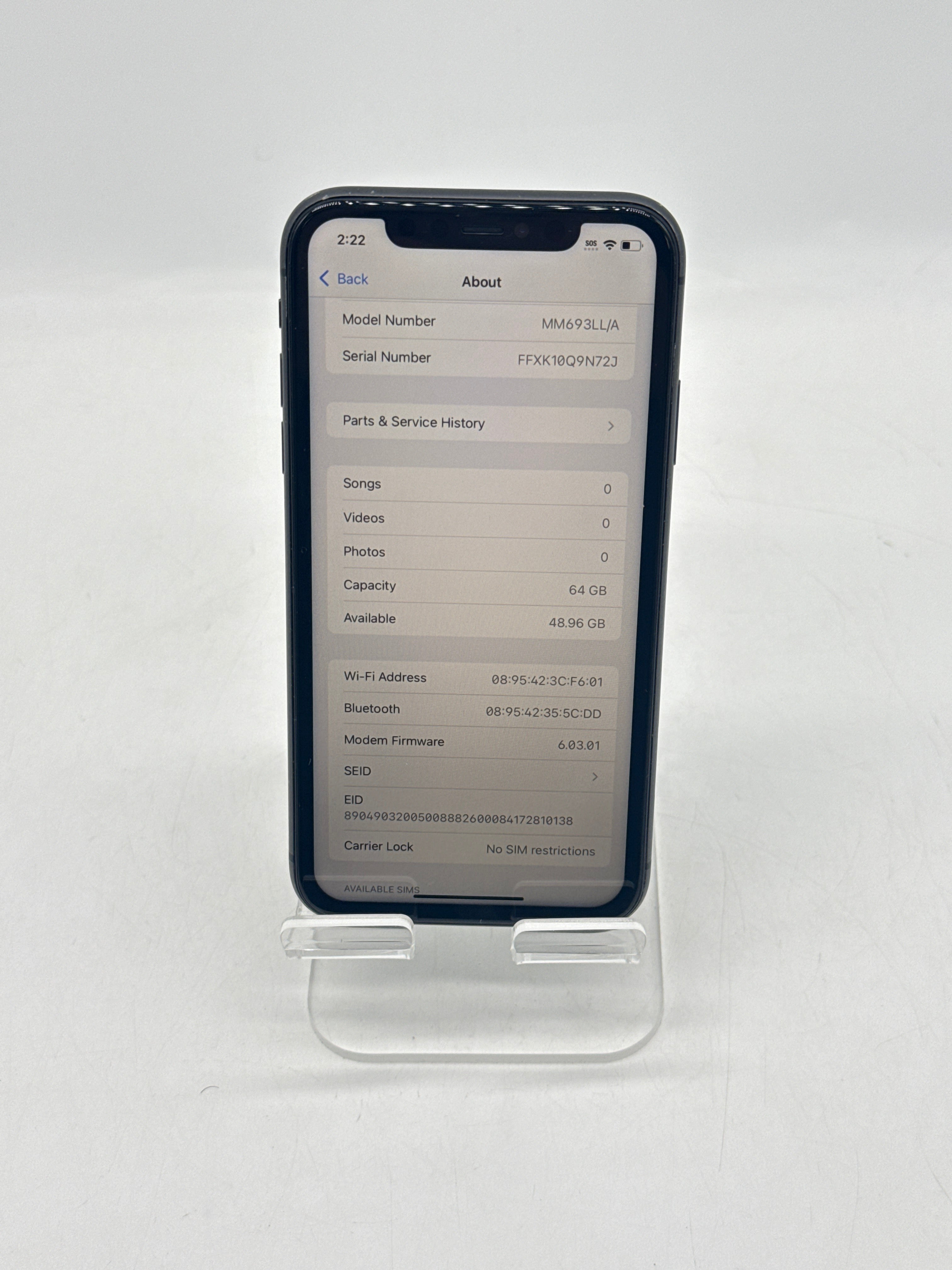 Apple iPhone 11 64GB Black Unlocked - For Parts (Read DESC)
