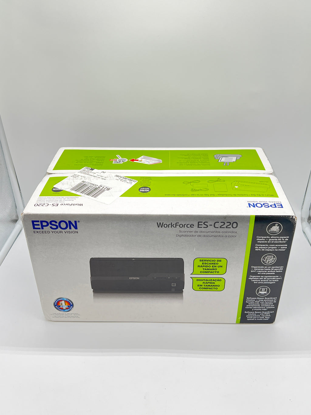 Epson WorkForce ES-C220 Compact Desktop Color Document Scanner Black New
