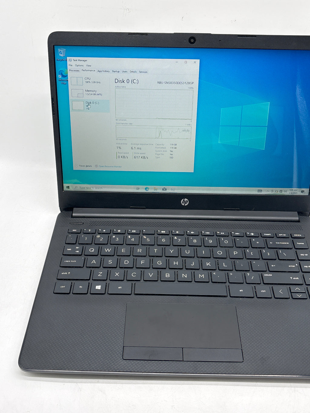 HP 14-DK1013DX AMD Athlon Gold 3050U 4GB RAM 128GB SSD 14in Laptop - Used