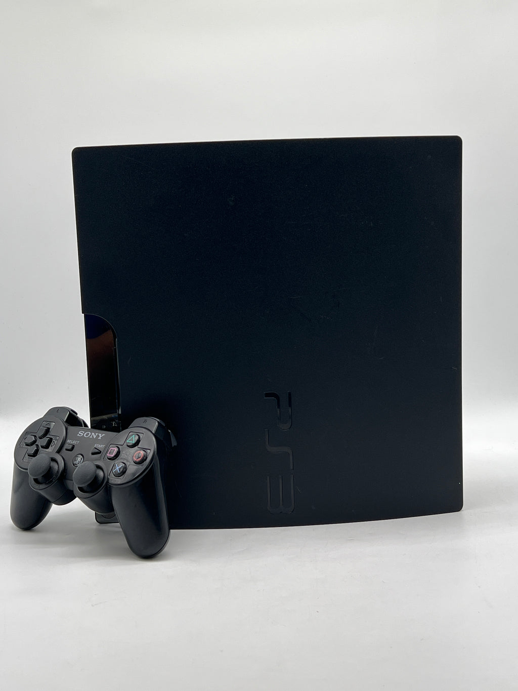 Sony PlayStation 3 Slim CECH-2512B 320GB Black Console w/ 1 Controller 5 Games - Used