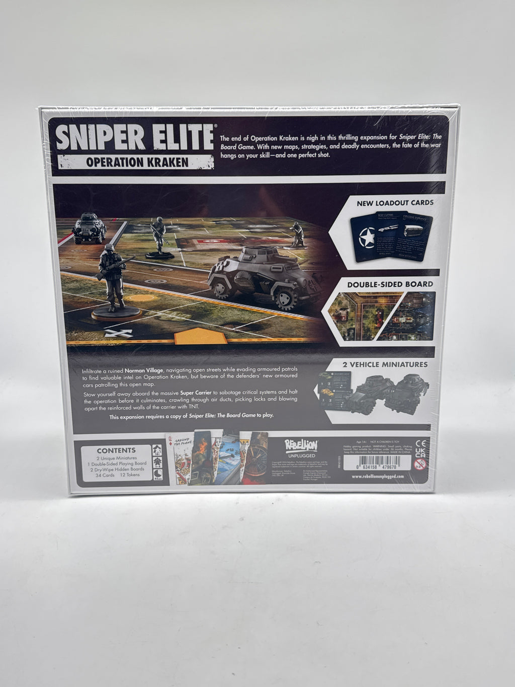 Sniper Elite The Board Game by Rebellion Unplugged Bundle - New In Box