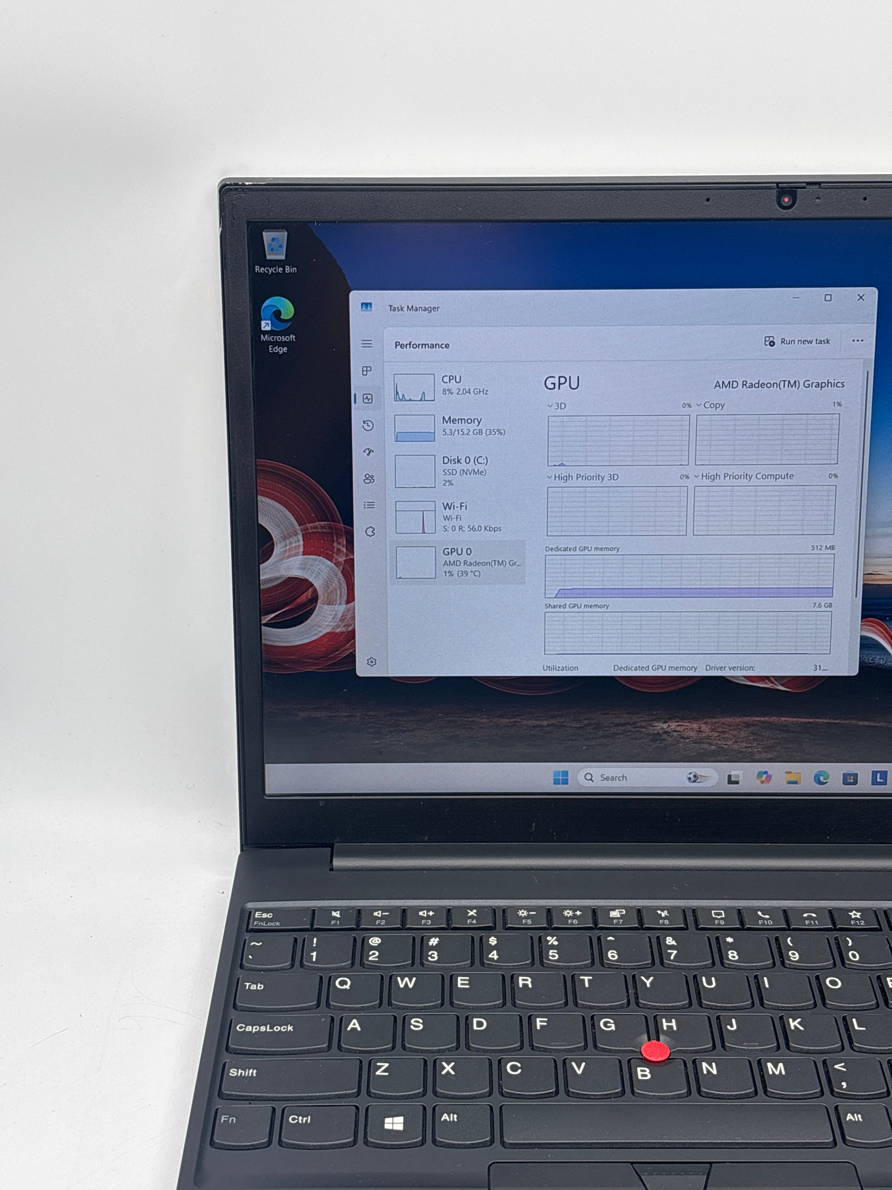 Lenovo ThinkPad E15 Gen 2 15" AMD Ryzen 7 4700U 16GB RAM 512GB SSD - Used