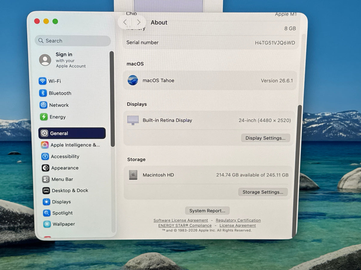 Apple iMac 24" M1 7-Core 8GB RAM 256GB SSD Purple - Used