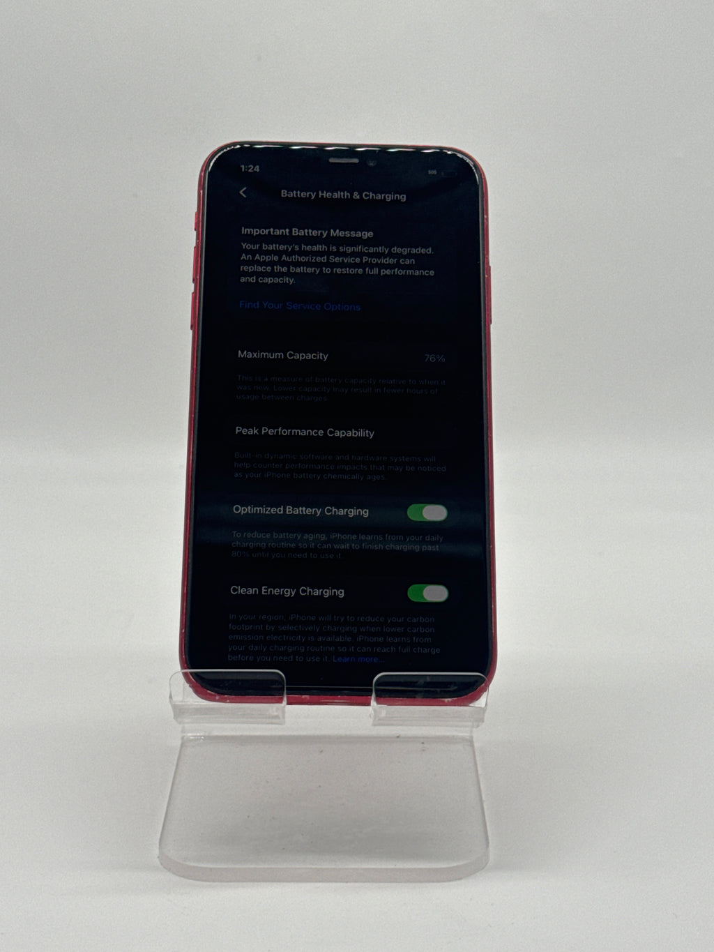 Apple iPhone 11 6.1" A2111 64GB Red Unlocked - Service Battery