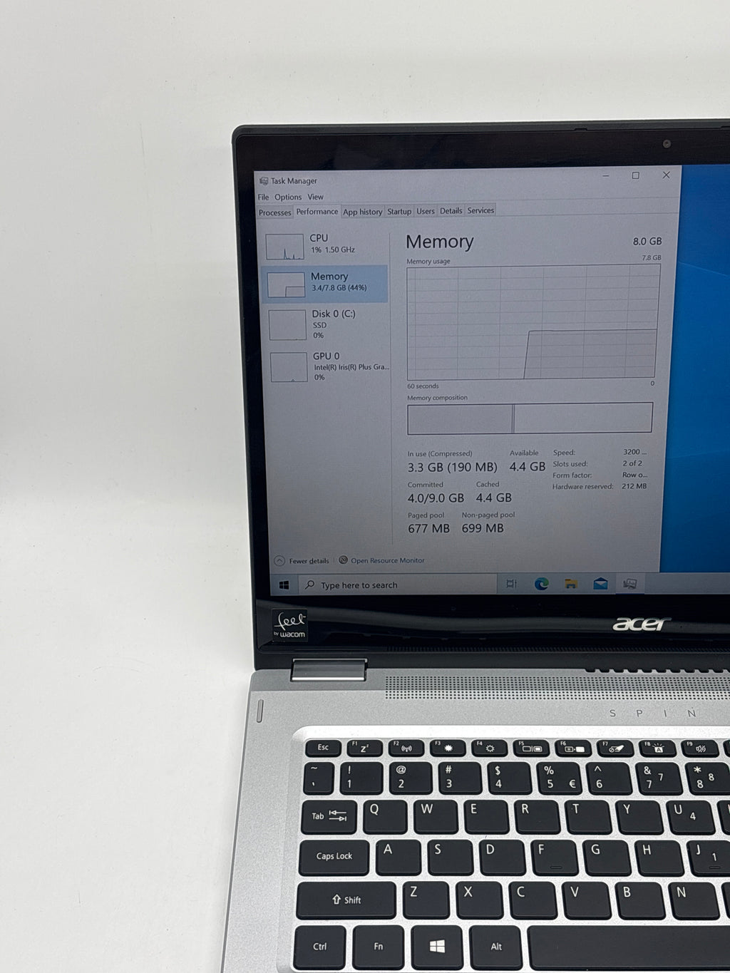 Acer Spin 3 N19W2 i5-1035G4 8GB RAM 512GB SSD