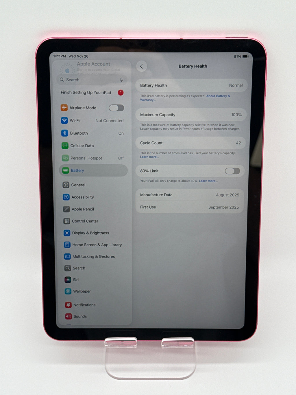 Apple iPad (11th Gen) A16 11 inch 128GB Pink Unlocked Good Condition