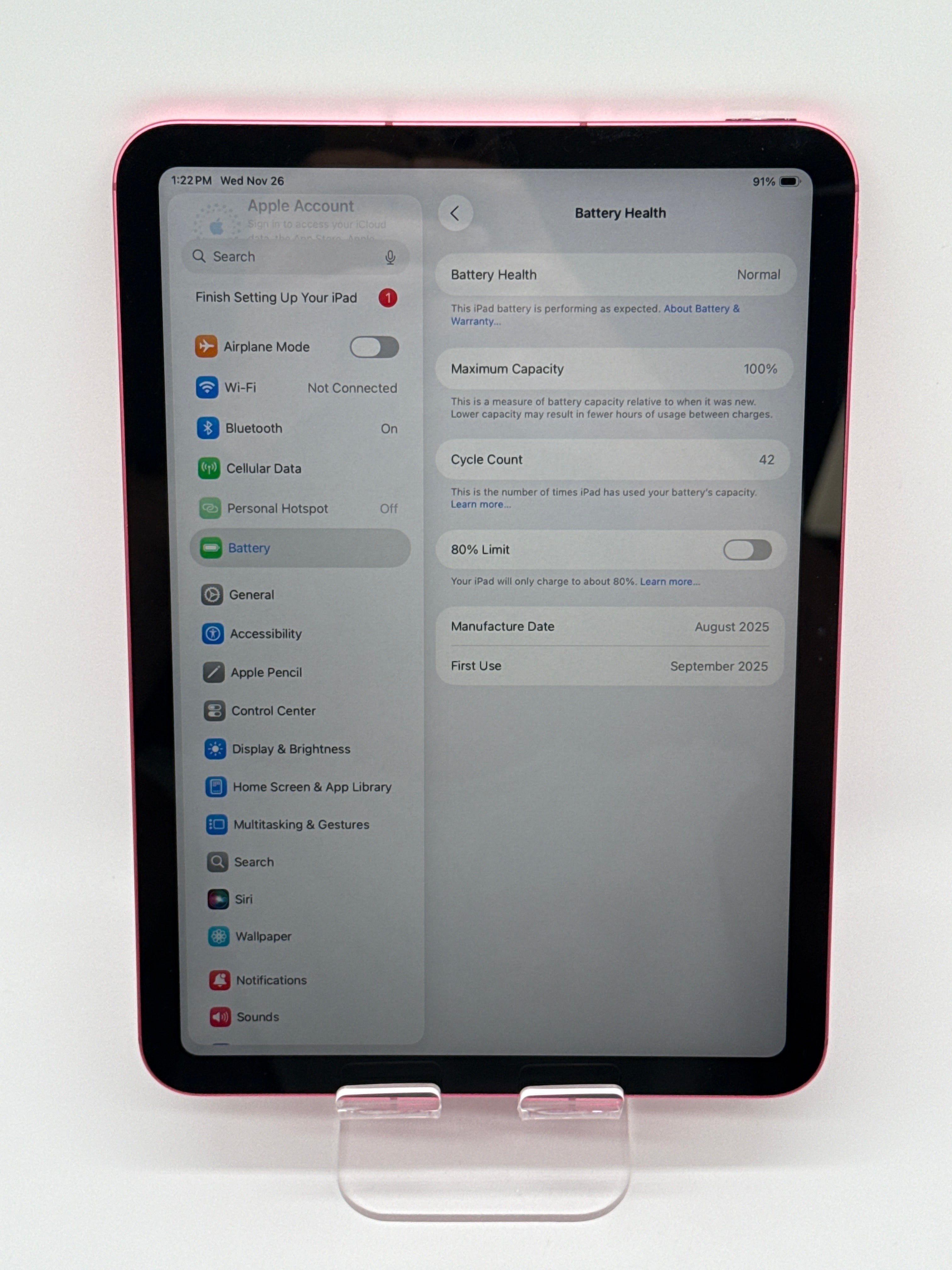 Apple iPad (11th Gen) A16 11 inch 128GB Pink Unlocked Good Condition
