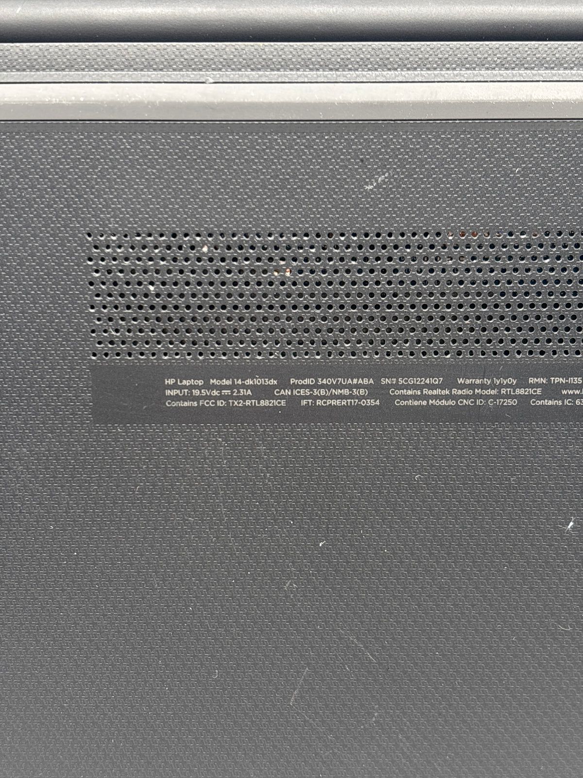 HP 14-DK1013DX AMD Athlon Silver 3050U 4GB RAM 128GB SSD Black - Used