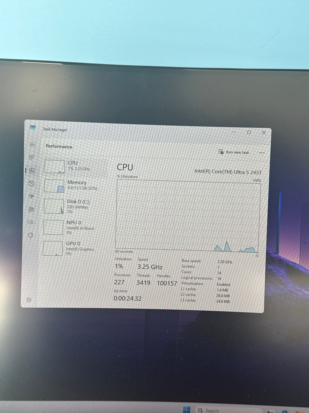 Dell QBM1250 Desktop Ultra 5 245T 16GB RAM 256GB SSD Windows 11 Pro Black