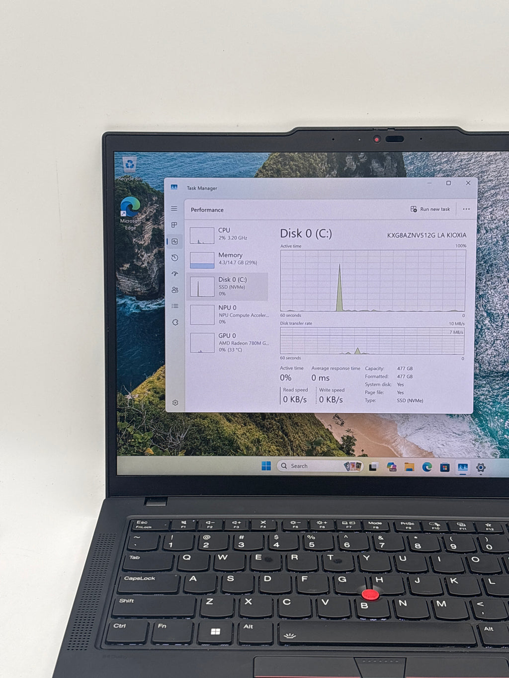 Lenovo ThinkPad T14 Gen 5 Ryzen 7 Pro 8840U 16GB RAM 512GB SSD - Read DESC