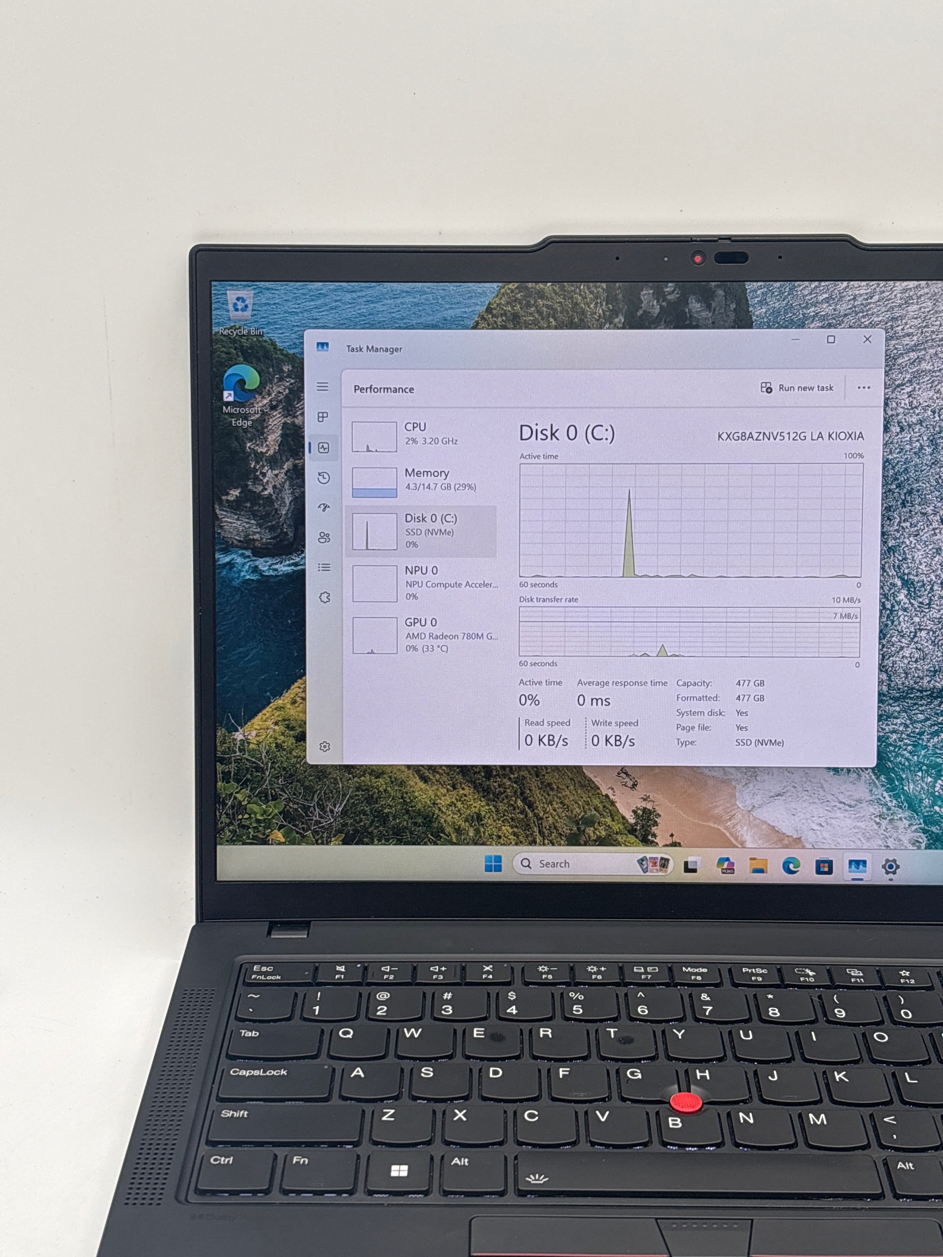 Lenovo ThinkPad T14 Gen 5 Ryzen 7 Pro 8840U 16GB RAM 512GB SSD - Read DESC