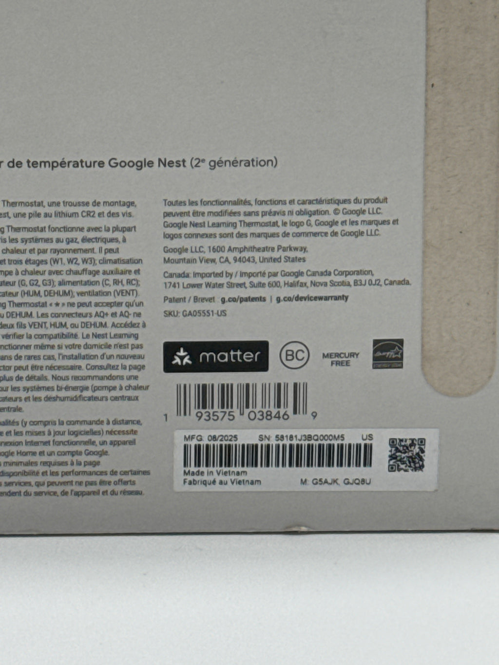 Google Nest Learning Thermostat 4th Gen Silver Programmable New In Box