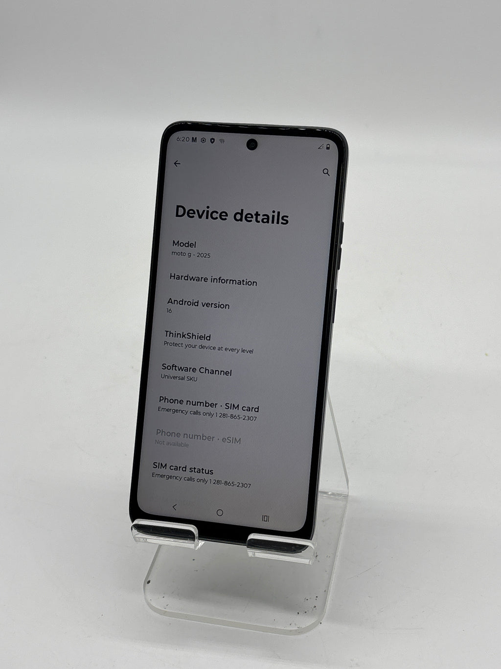 Motorola Moto G 2025 XT2513-1 128GB Black 5G Unlocked - Used