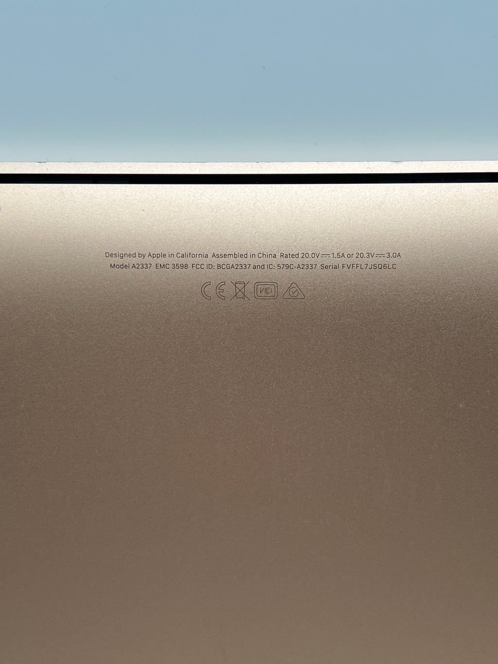 Apple MacBook Air 13" M1 A2337 Rose Gold - For Parts (Small Crack)
