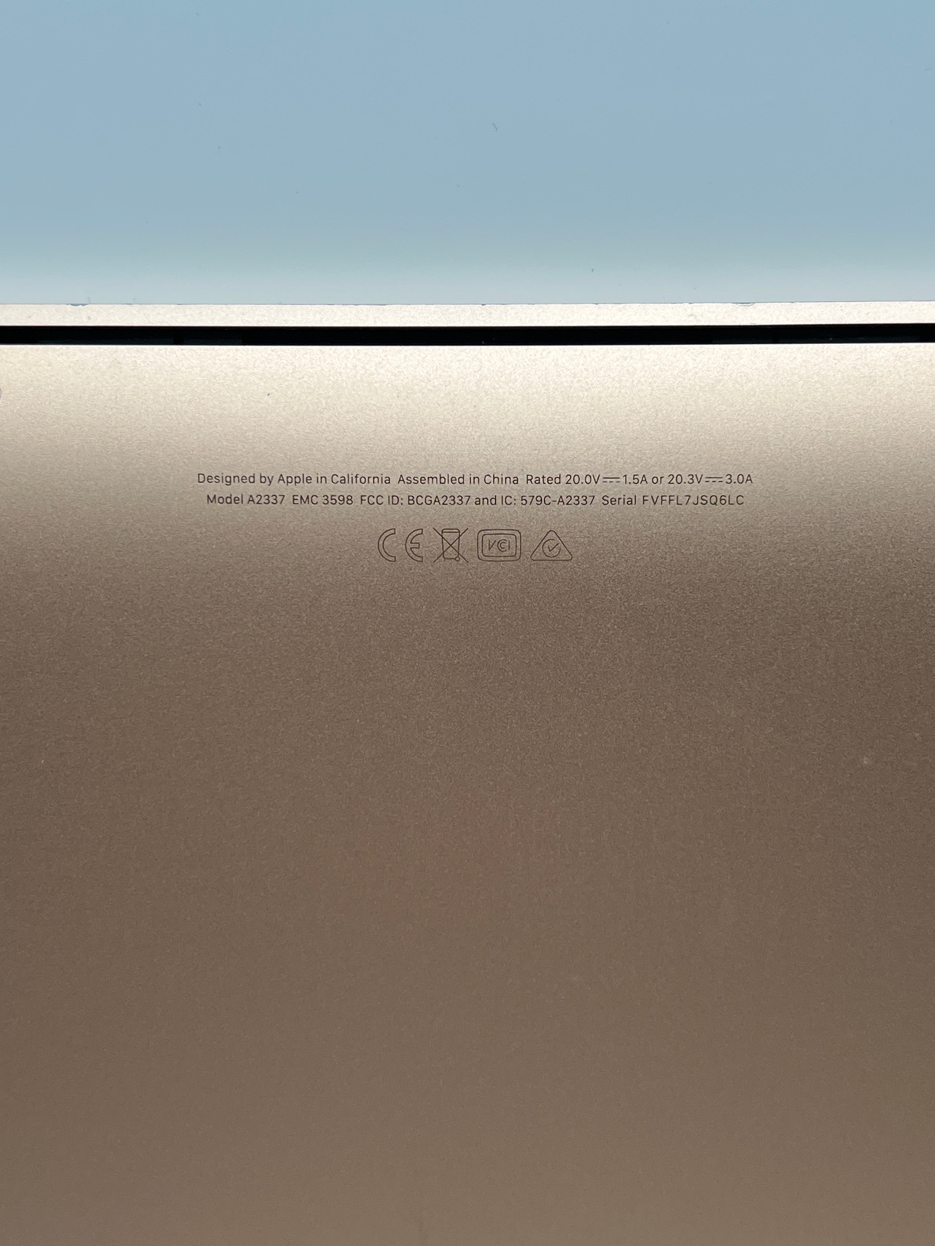 Apple MacBook Air 13" M1 A2337 Rose Gold - For Parts (Small Crack)