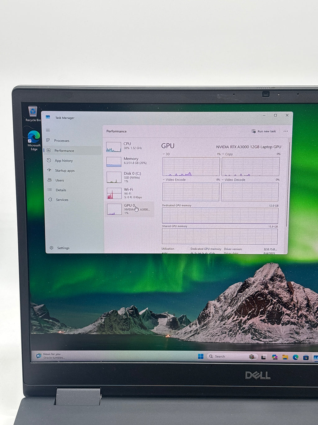 Dell Precision 7770 16-inch Laptop - Core i7-12850HX, 32GB RAM, 512GB, NVIDIA RTX A3000  - Used