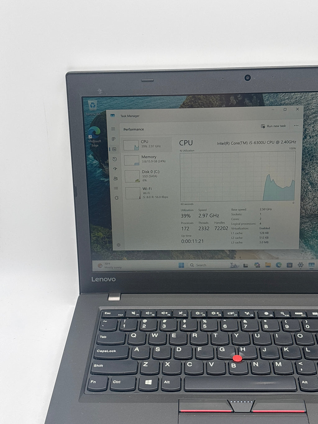Lenovo ThinkPad T460 i5-6300U 16 GB RAM 256 GB SSD