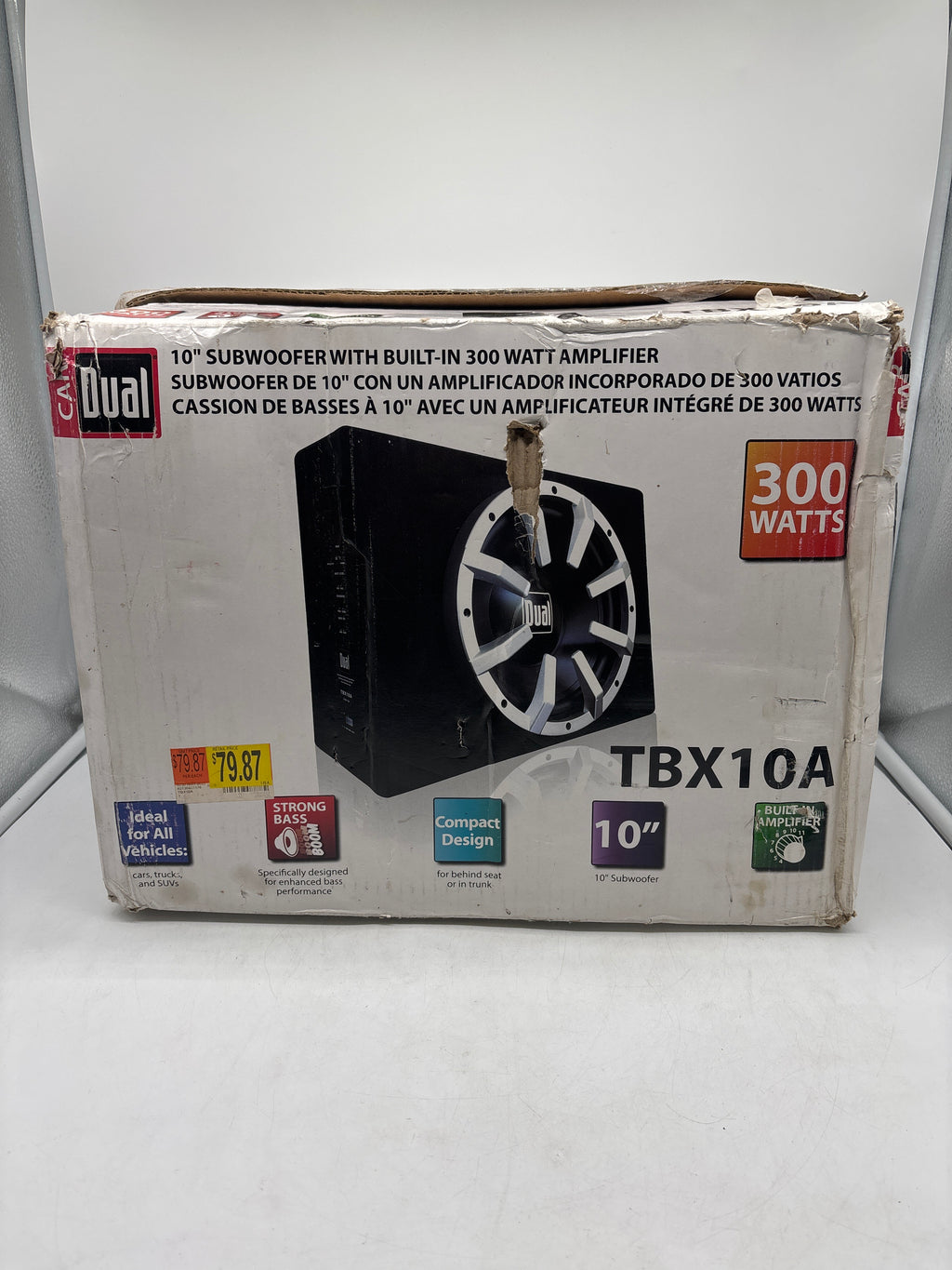 Dual TBX10A 10in Powered Car Subwoofer 300W Black - Open Box