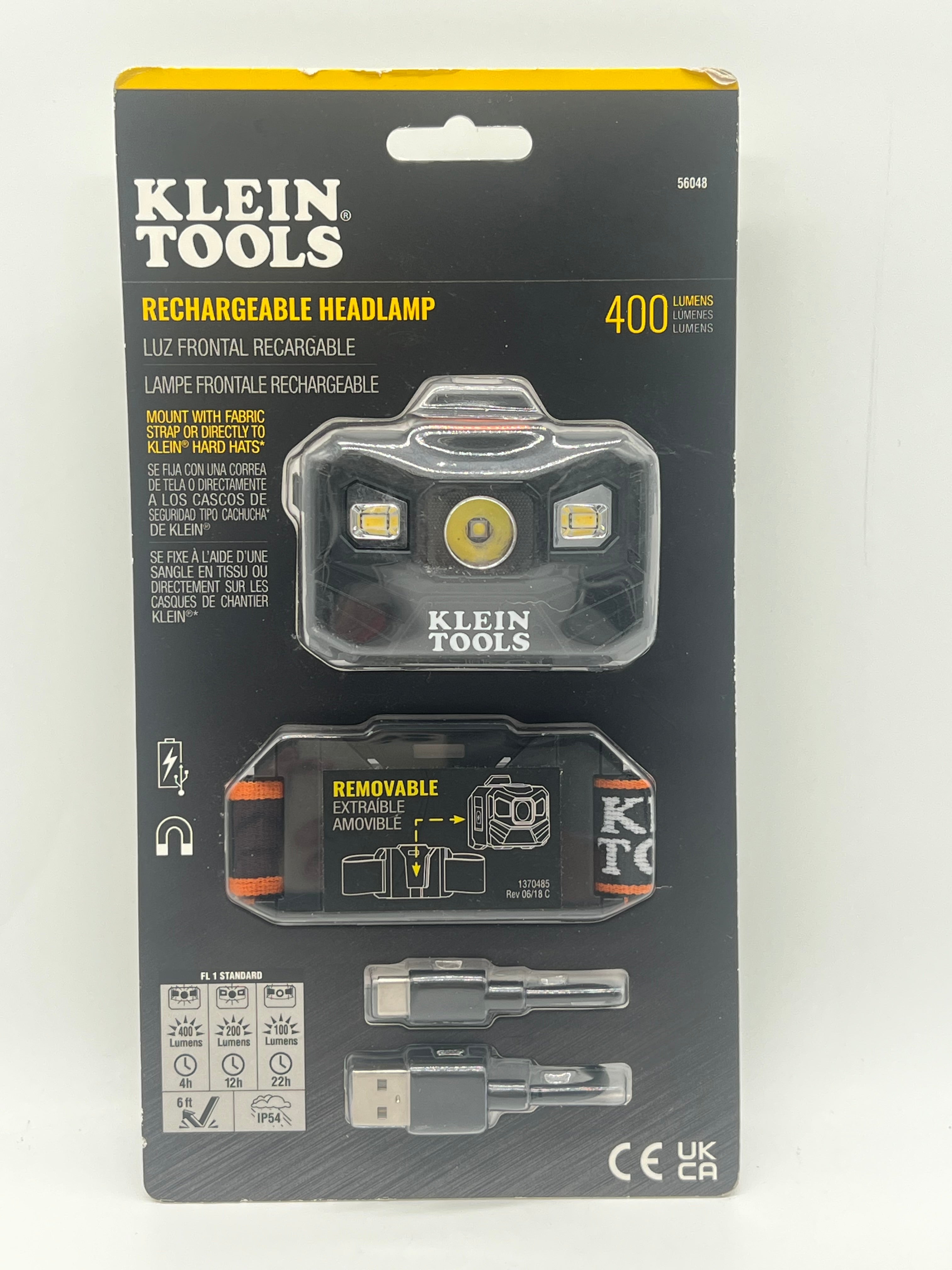 Klein Tools Headlamp - Black LED Magnetic Rechargeable, 9.5 in, 10+ Hours
