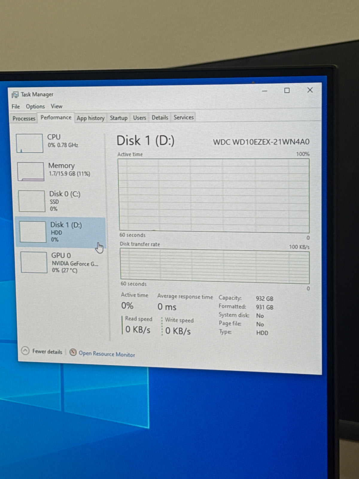 iBuyPower Desktop PC i7-6700 16GB RAM 1TB HDD 120GB SSD GTX 1060 Black - Used