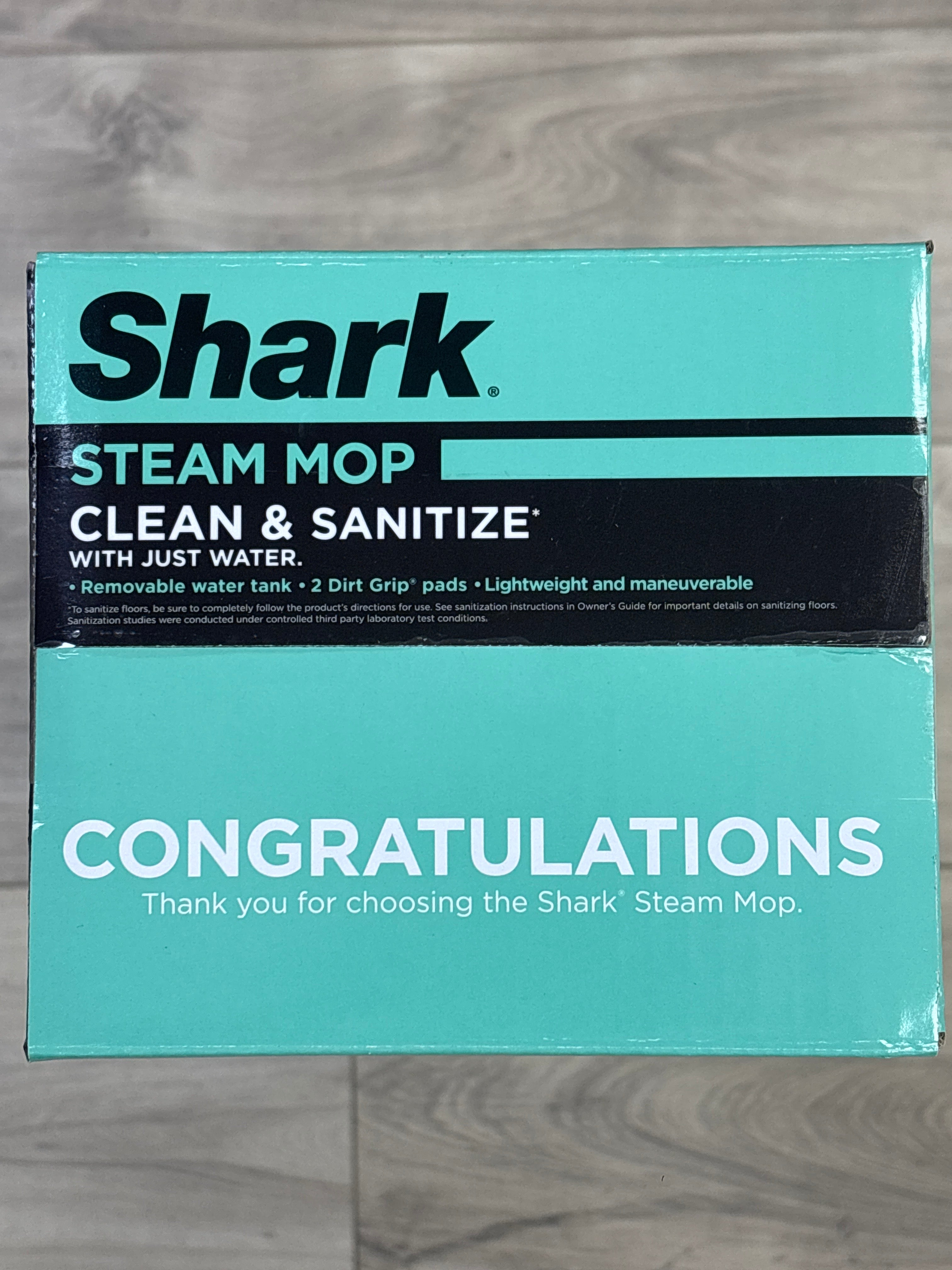 Shark Steam Mop with 2 Machine Washable Dirt Grip Pad - New in Box