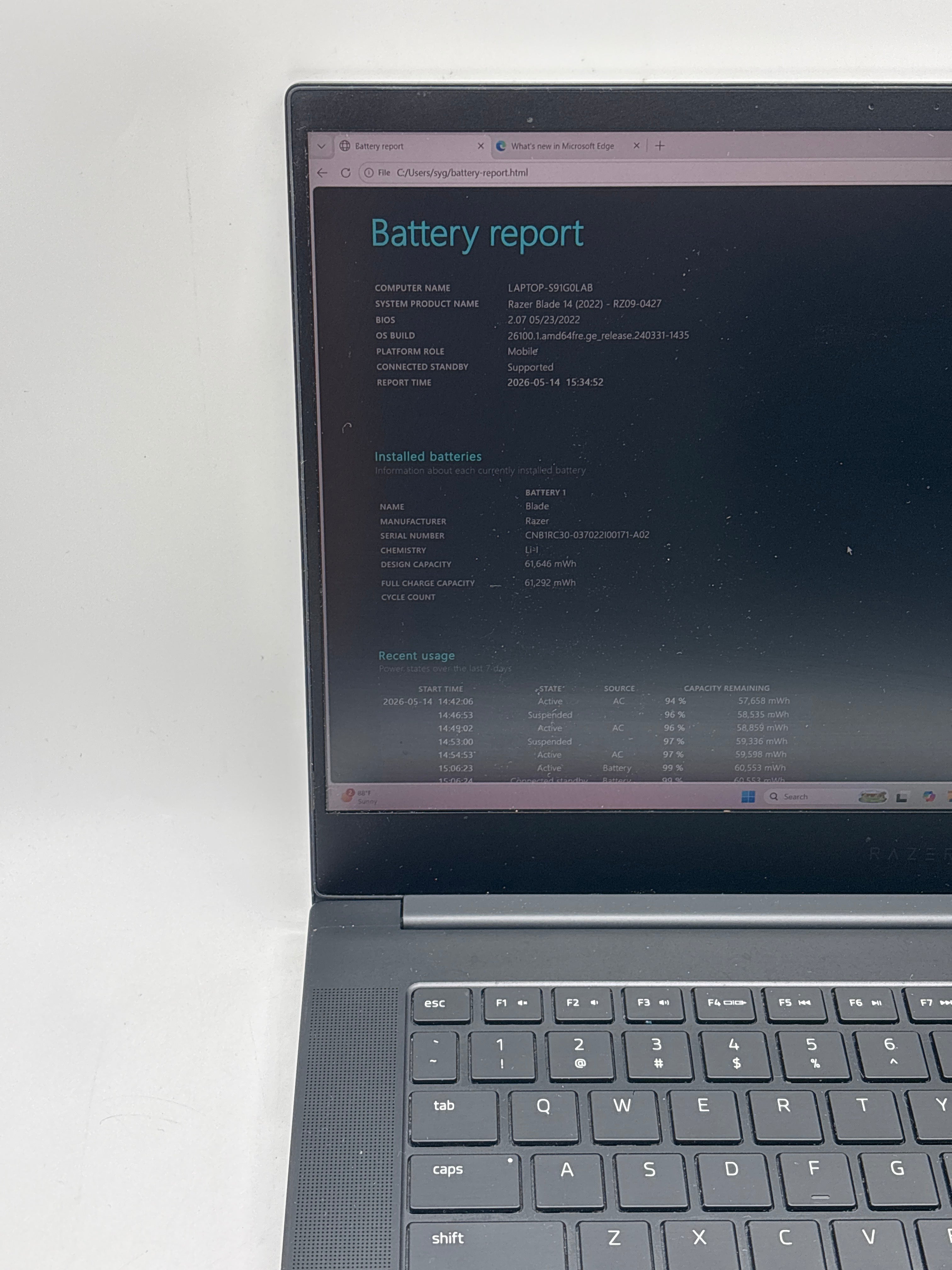 Razer Blade 14 RZ09-0427 Ryzen 9 6900HX 16GB RAM 1TB SSD RTX 3080 Ti