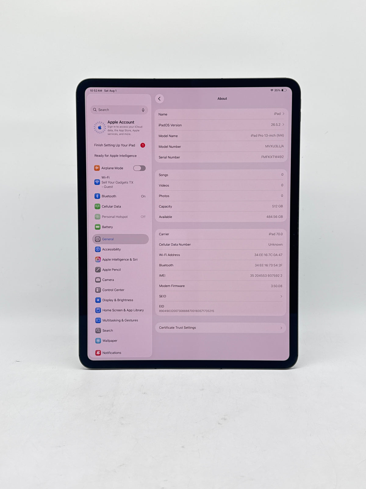 Apple iPad Pro 13" M4 512GB Wi-Fi + Cellular Gray - Used