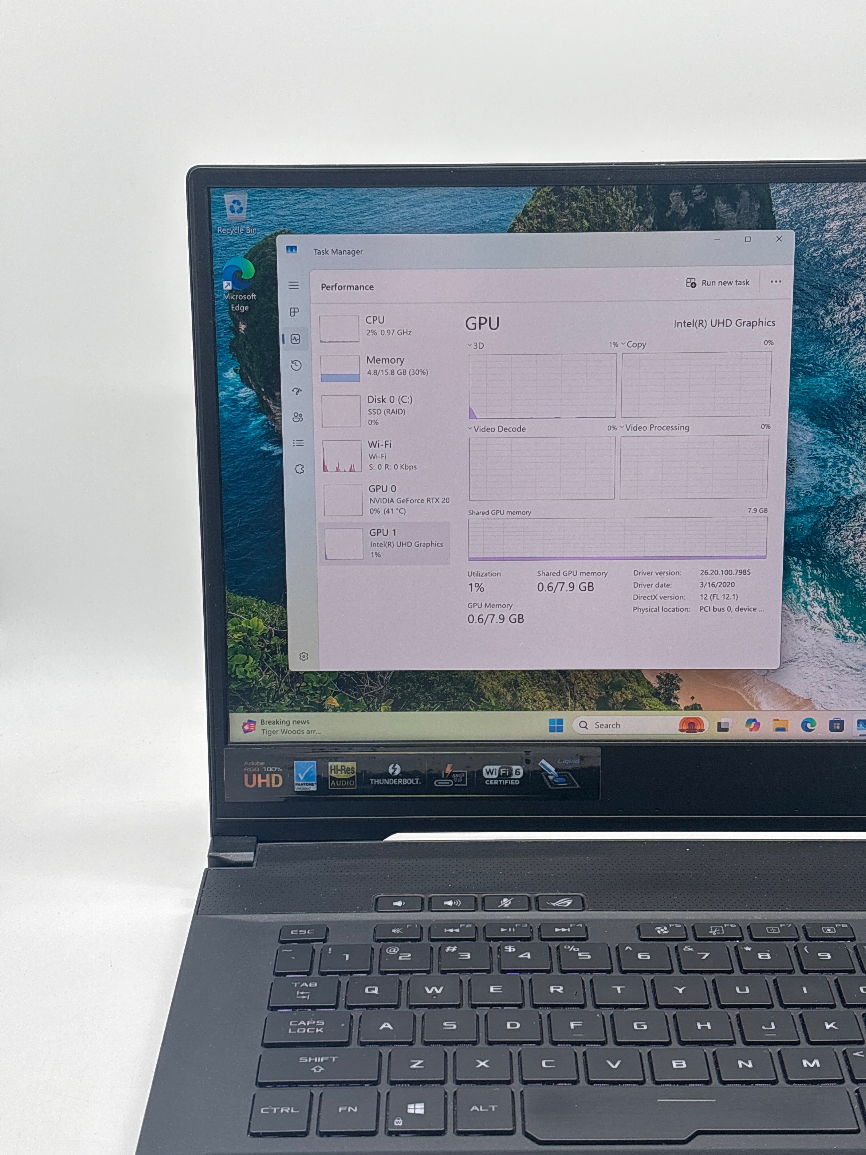 Asus GU502L i7-10750H 16GB RAM 1TB SSD RTX 2060