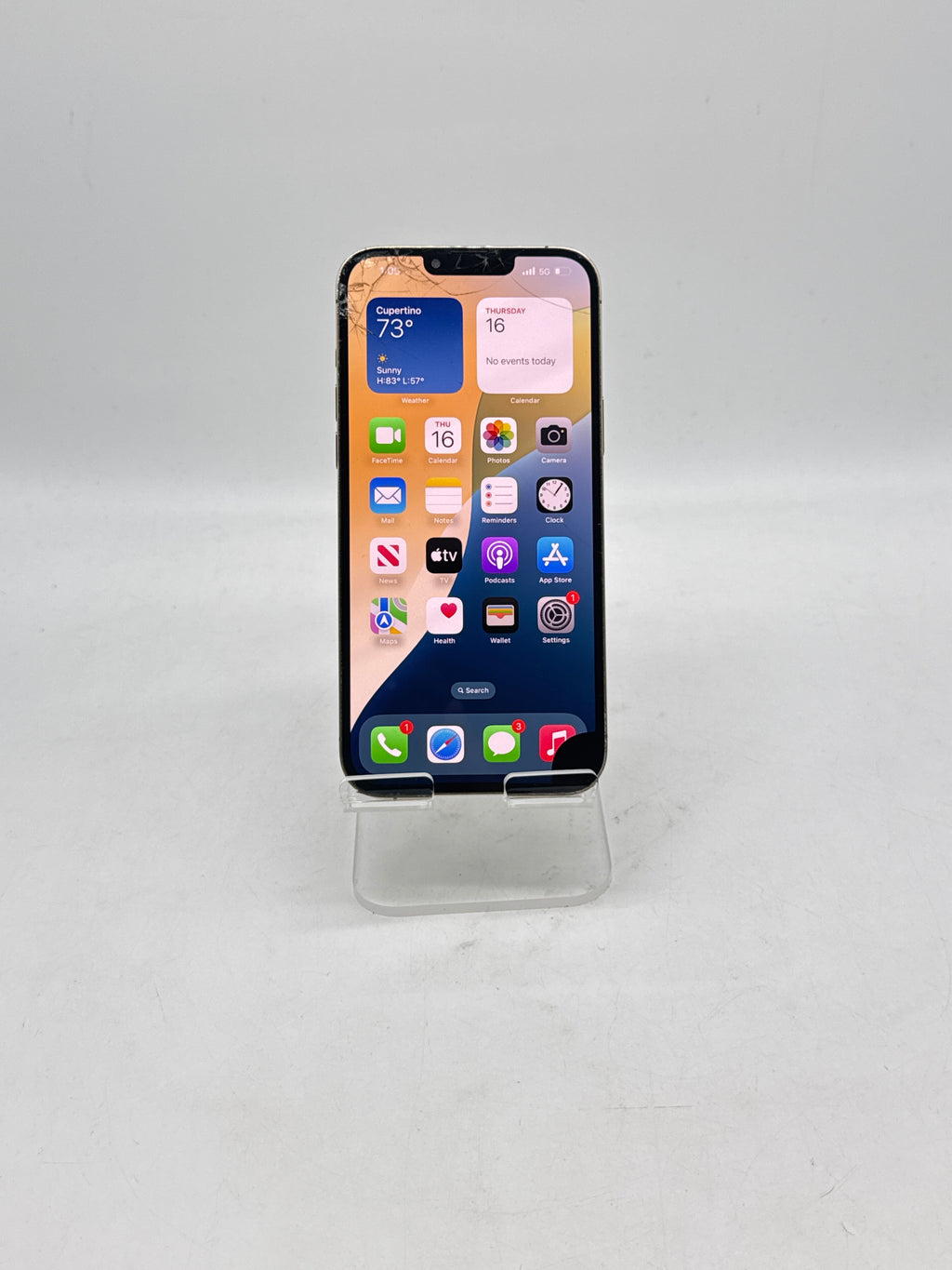 Apple iPhone 13 Pro Max 128GB Unlocked - Cracked Screen Bad LCD
