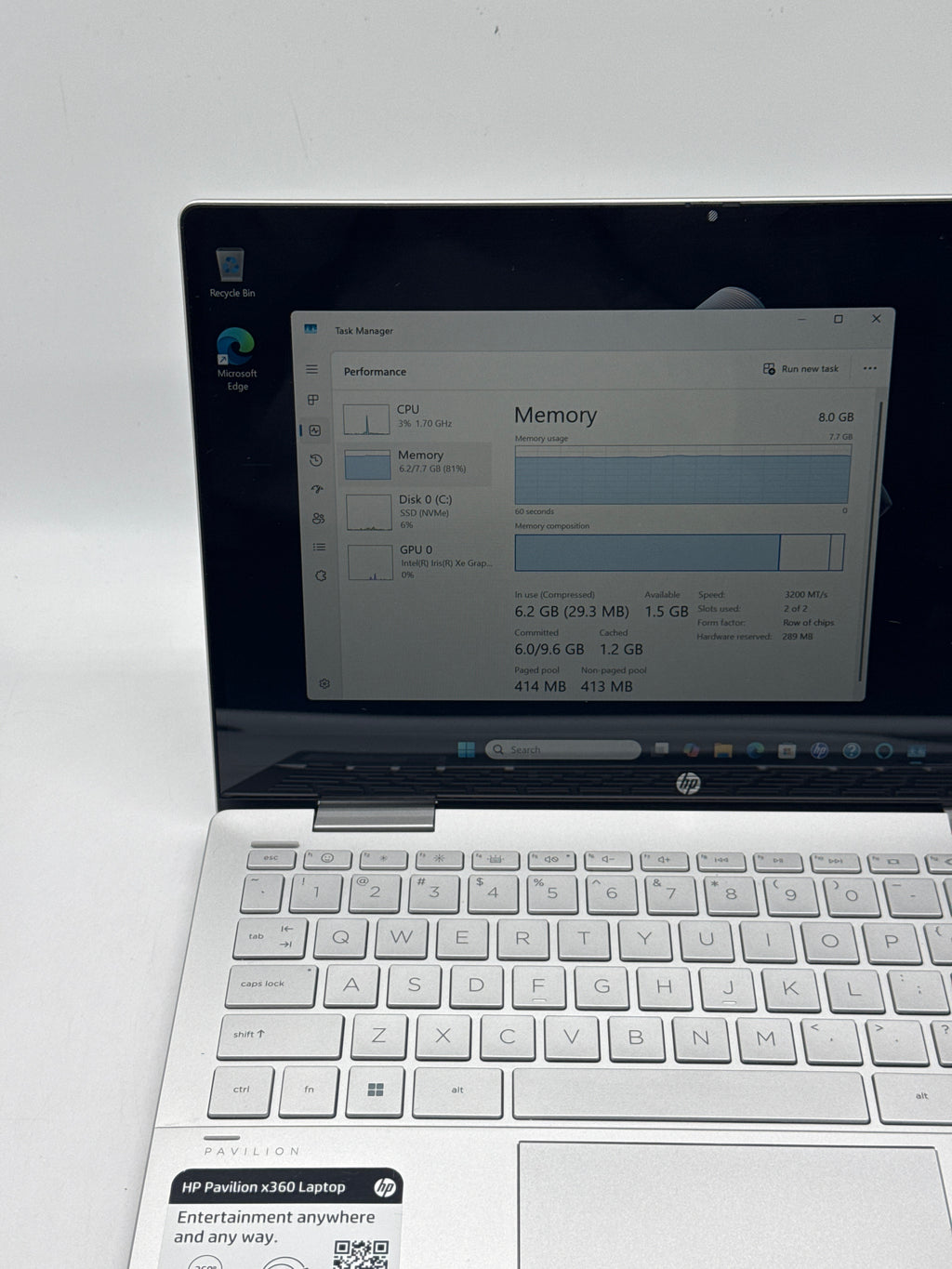 HP Pavilion x360 14-ek0033dx i5-1235U 8GB RAM 512GB SSD