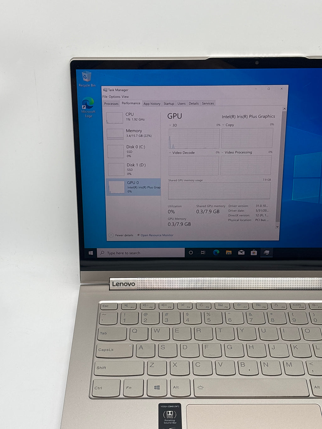Lenovo Yoga C940-14IIL i7-1065G7 16GB RAM 512GB SSD