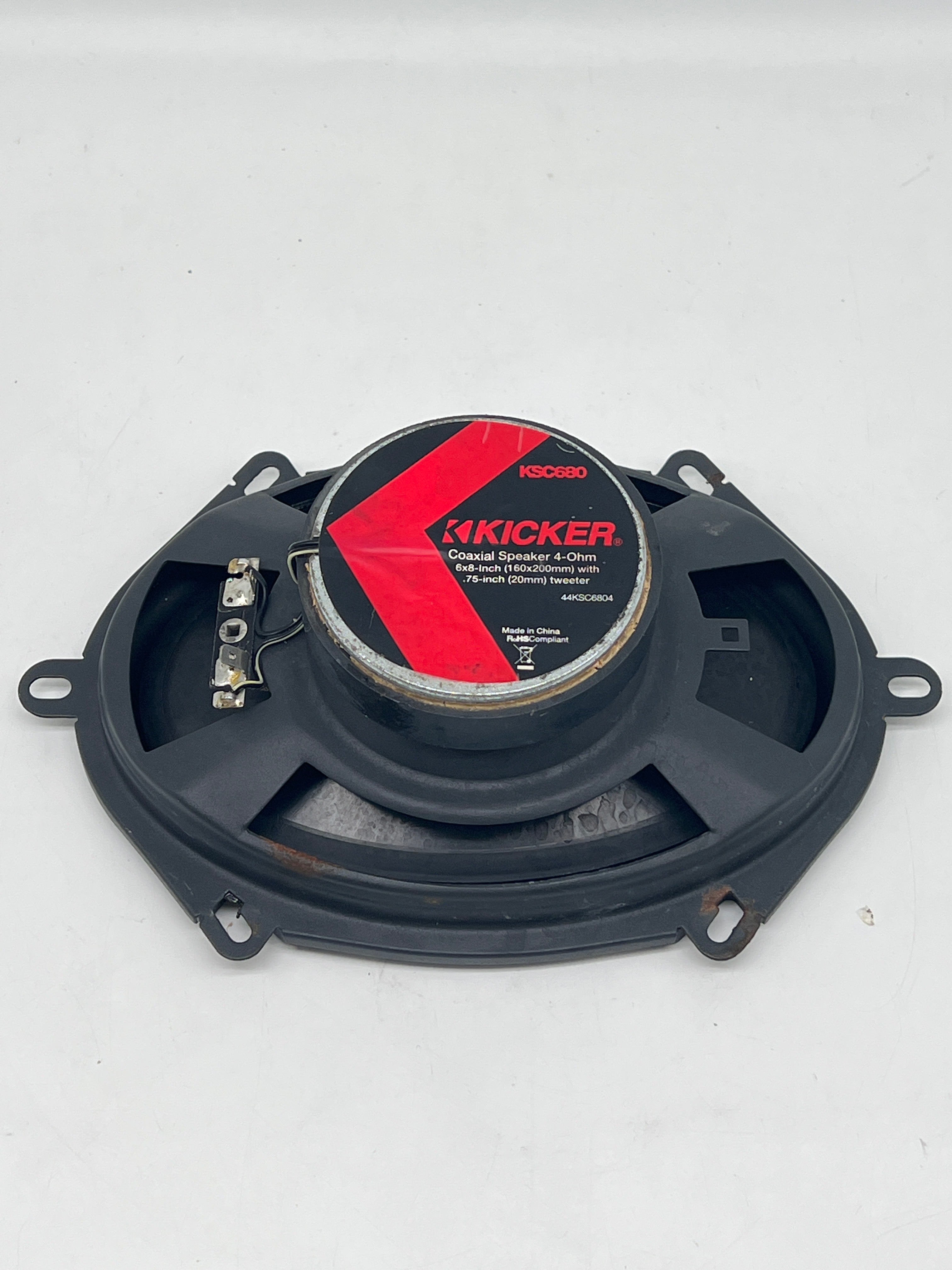 Kicker KSC680 2-Way 4 Ohm Coaxial Speaker Pair - Untested