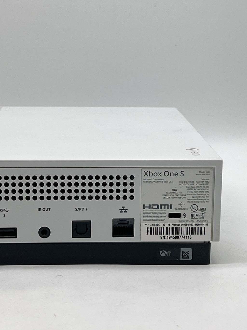 Microsoft Xbox One S 1681 500GB White Console - Used