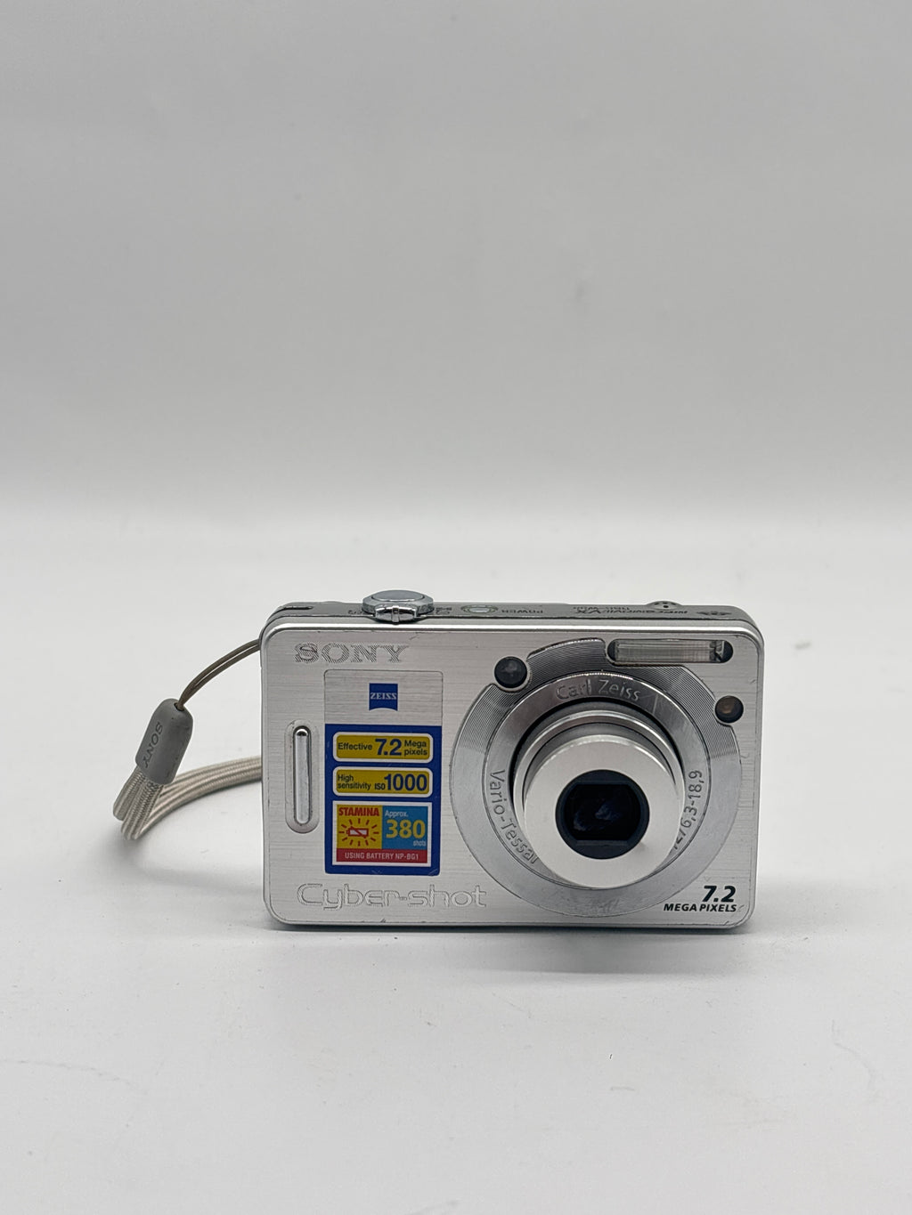 Sony Cyber-Shot DSC-W55 7.2MP Digital Camera Silver 3x Optical Zoom - Used