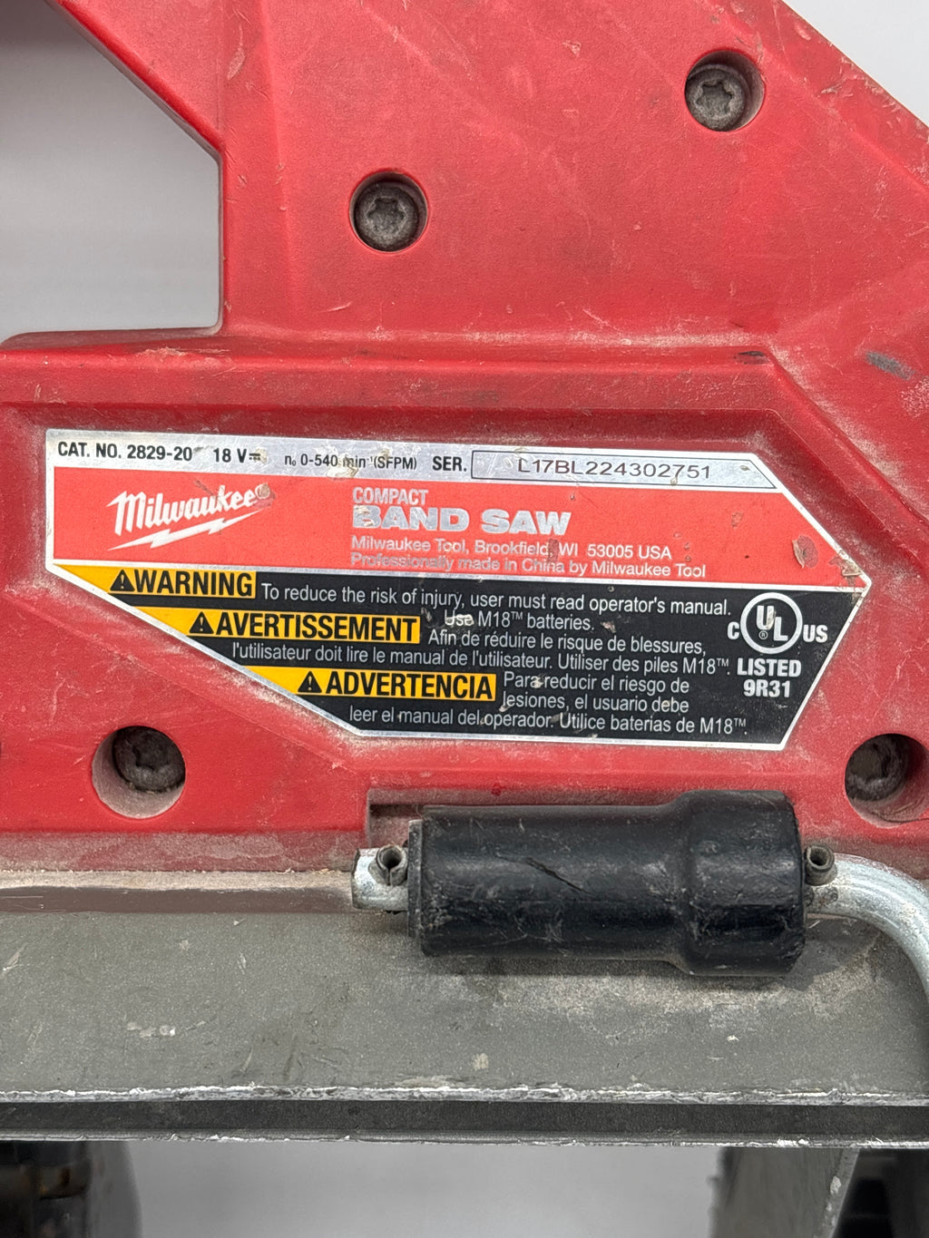 Milwaukee 2829-20 M18 FUEL Brushless Compact Band Saw With Battery
