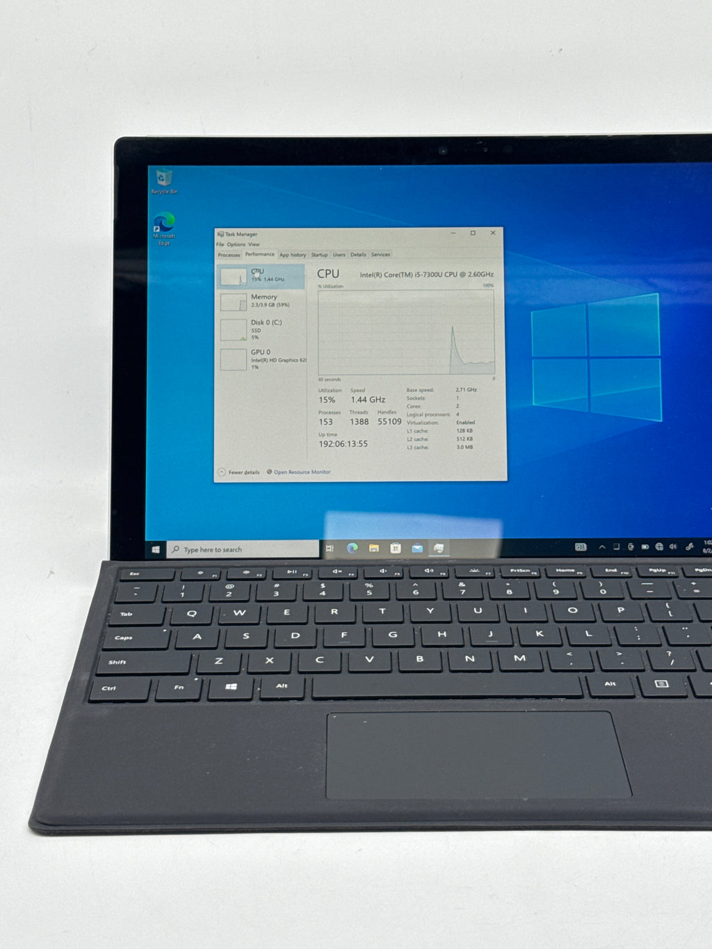 Microsoft Surface Pro 1796 Core i5 7300U 4GB RAM 128GB SSD - Used