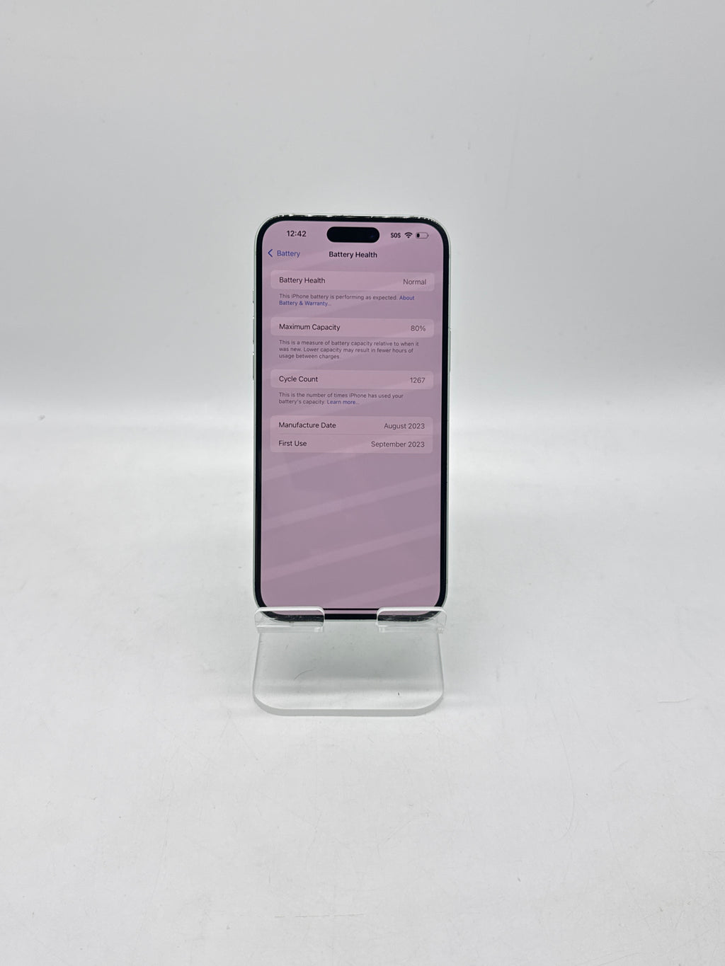 Apple iPhone 15 Plus 128GB Factory Unlocked Green - Cracked Back