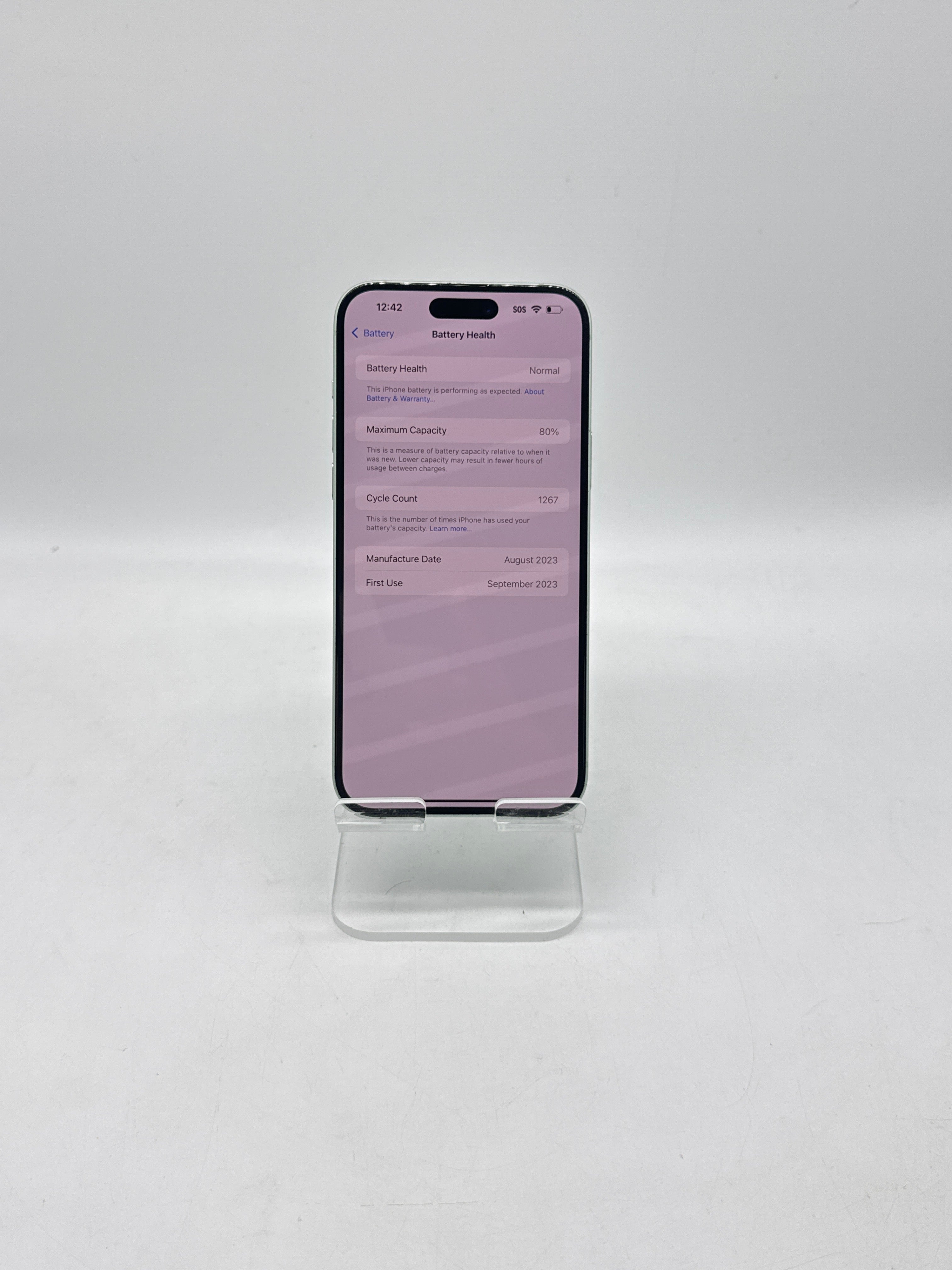 Apple iPhone 15 Plus 128GB Factory Unlocked Green - Cracked Back