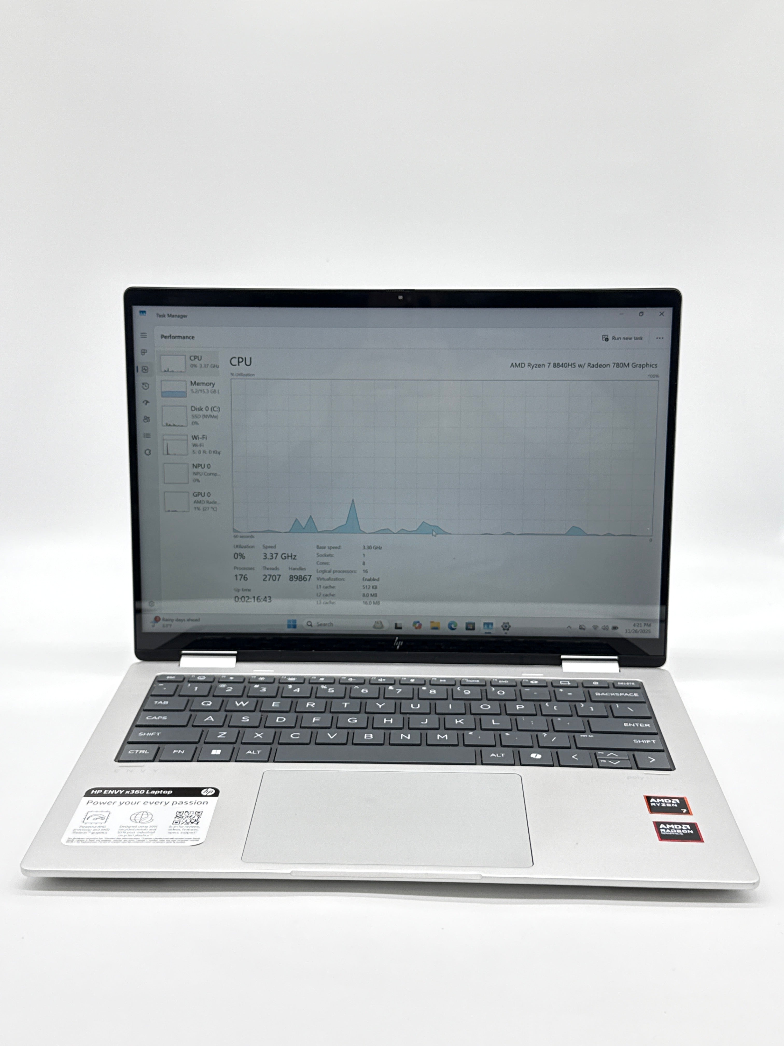 HP ENVY X360 14" AMD Ryzen 7 16GB RAM 1TB SSD